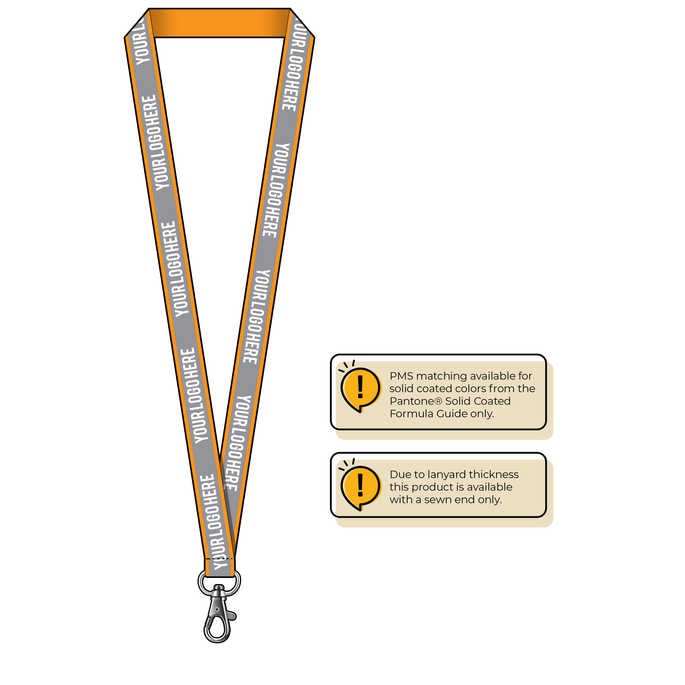 BH0027 | 3/4" Reflective Silkscreen Lanyard