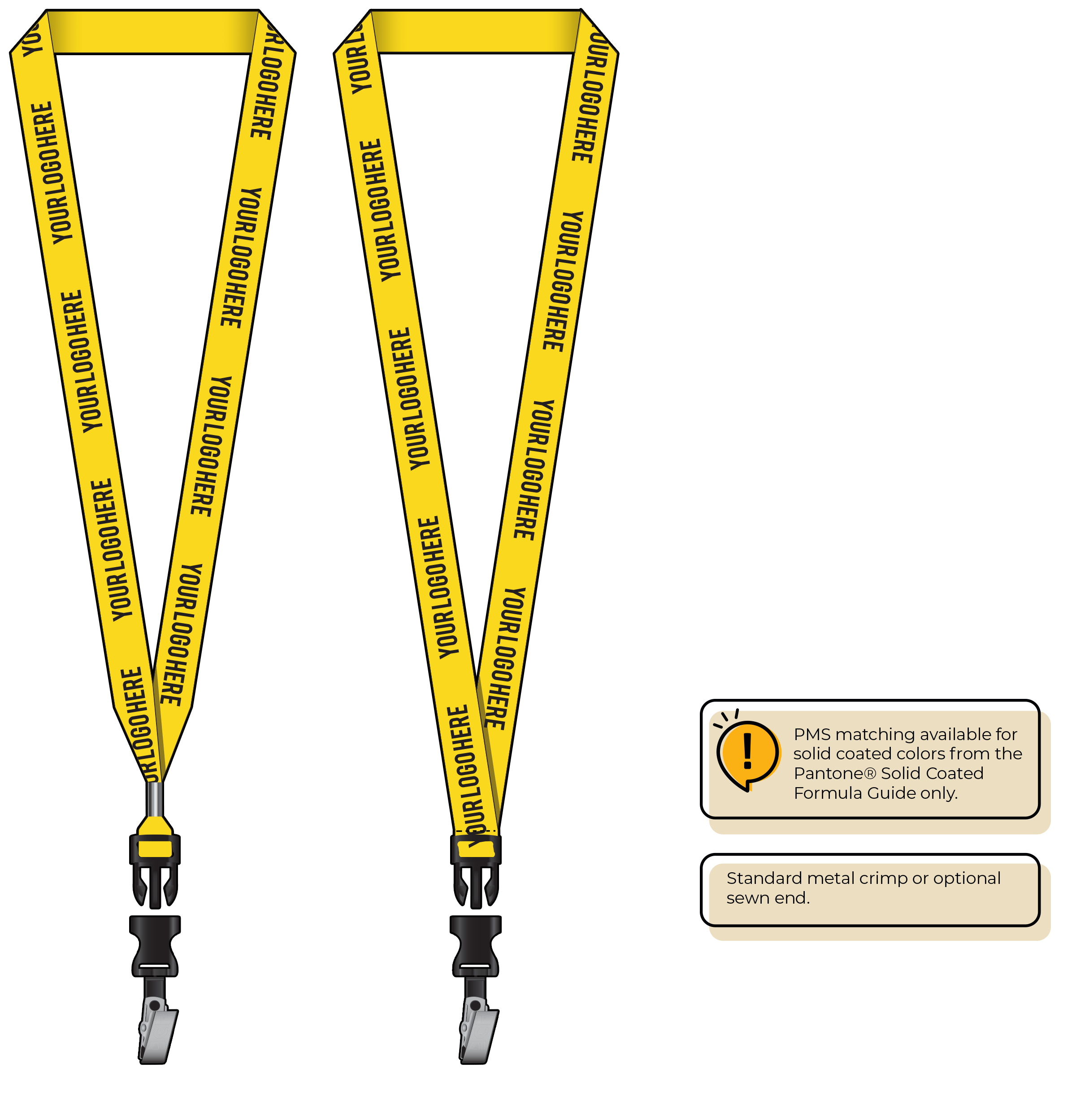 BH0013 | 3/4" MicroWeave Silkscreen Lanyards :: DETACH BUCKLE
