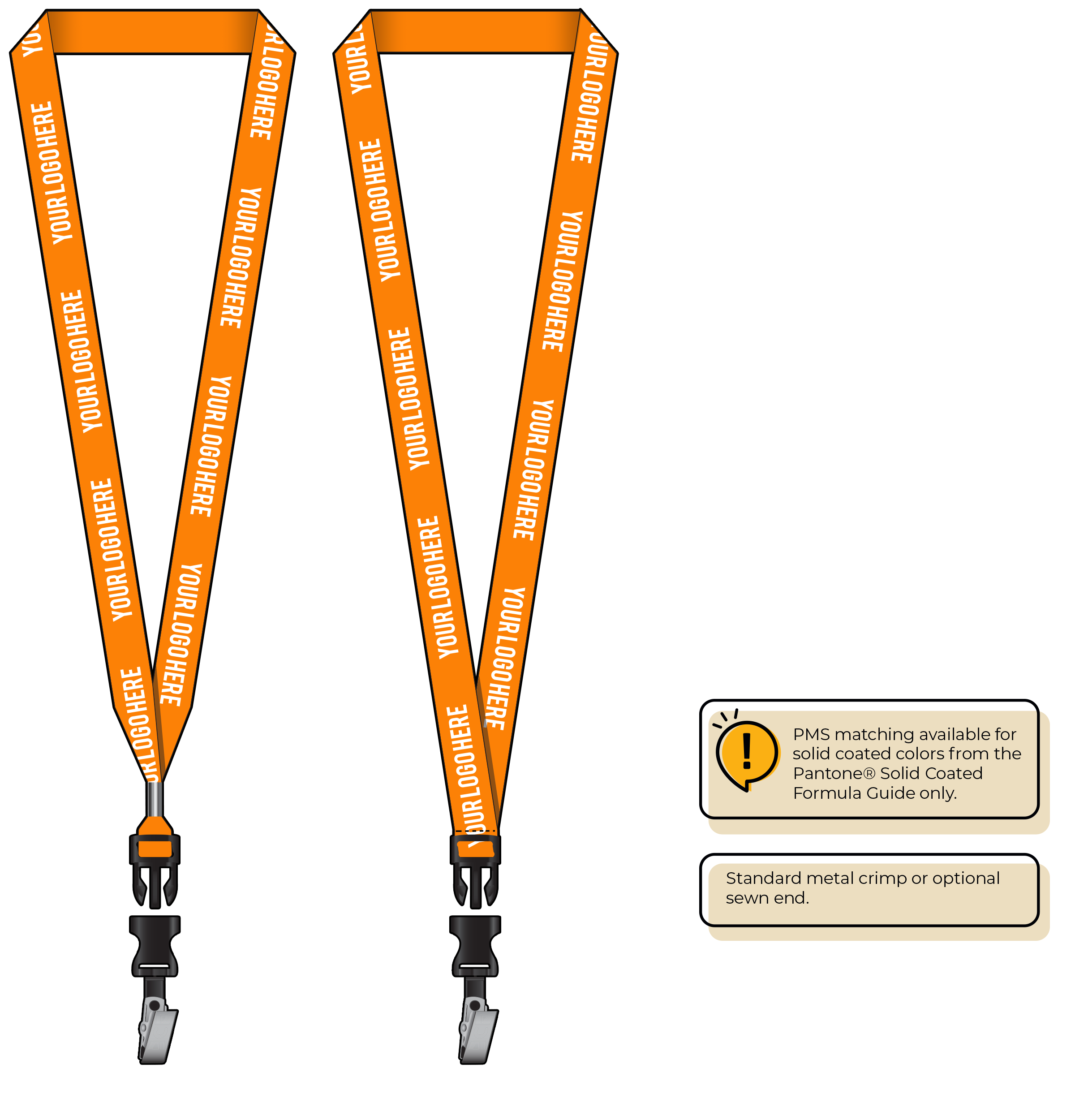 BH0013 | 3/4" MicroWeave Silkscreen Lanyards :: DETACH BUCKLE