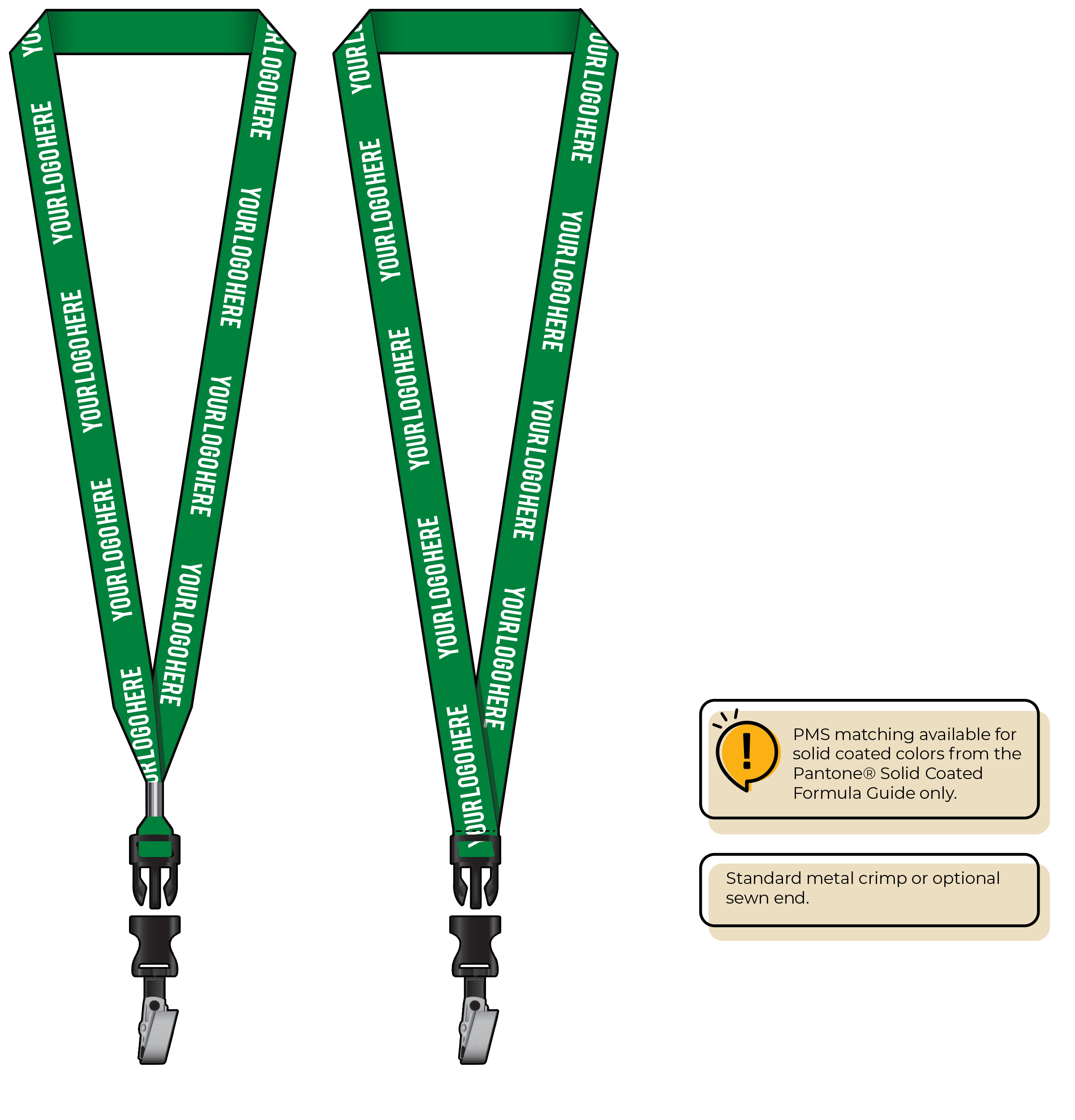 BH0013 | 3/4" MicroWeave Silkscreen Lanyards :: DETACH BUCKLE