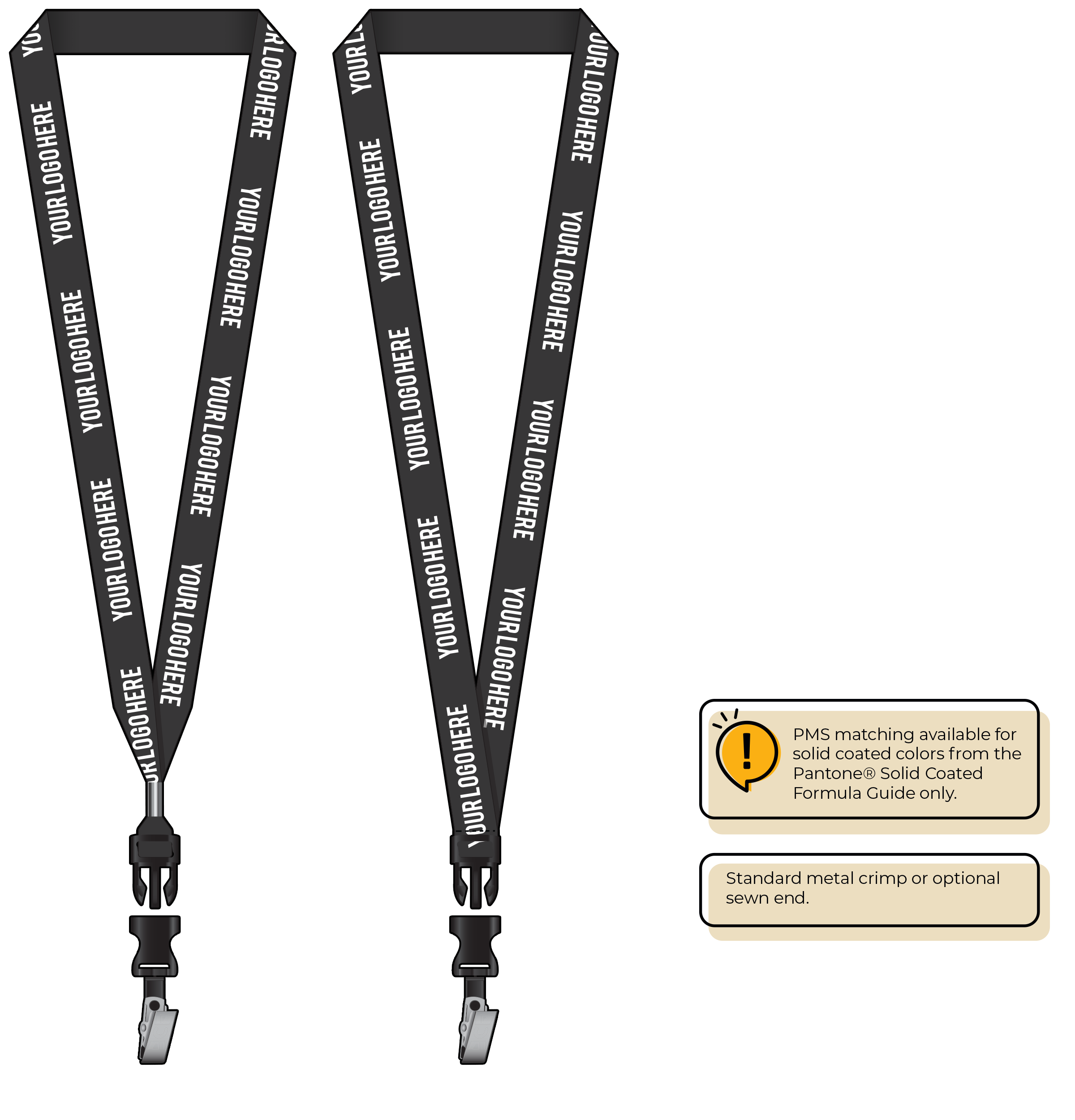 BH0013 | 3/4" MicroWeave Silkscreen Lanyards :: DETACH BUCKLE