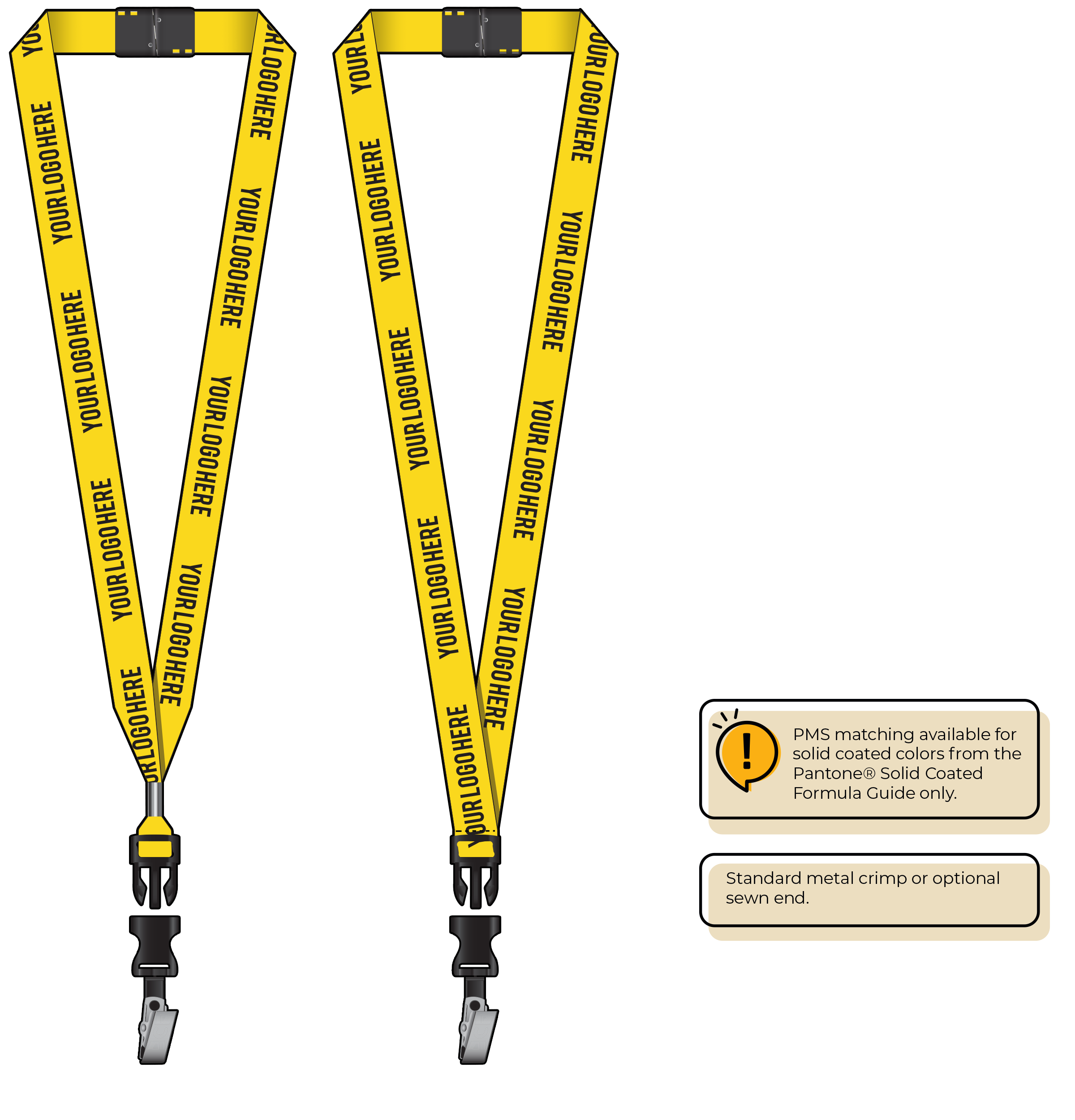 BH0013 | 3/4" MicroWeave Silkscreen Lanyards :: DETACH BUCKLE