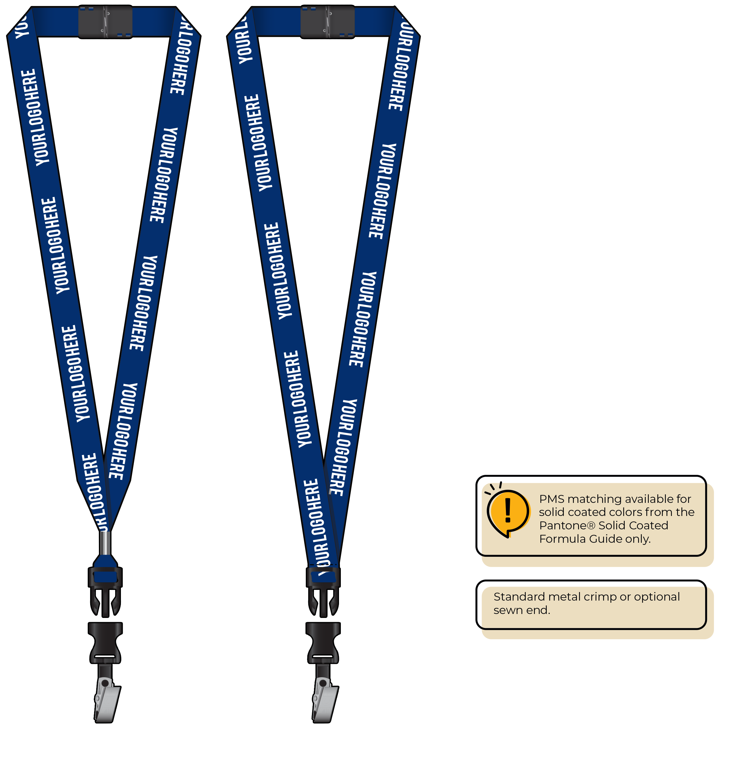 BH0013 | 3/4" MicroWeave Silkscreen Lanyards :: DETACH BUCKLE