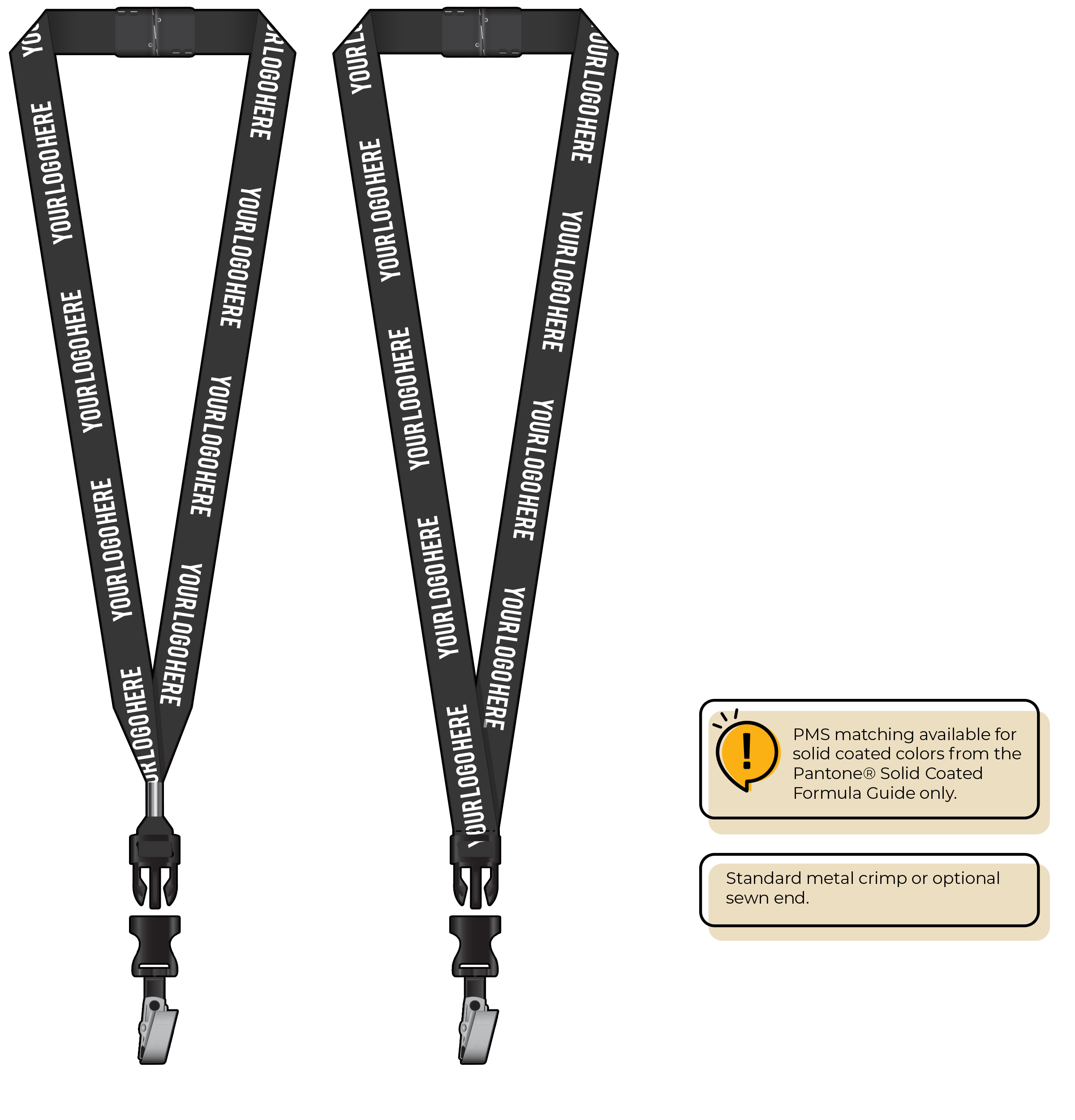 BH0013 | 3/4" MicroWeave Silkscreen Lanyards :: DETACH BUCKLE