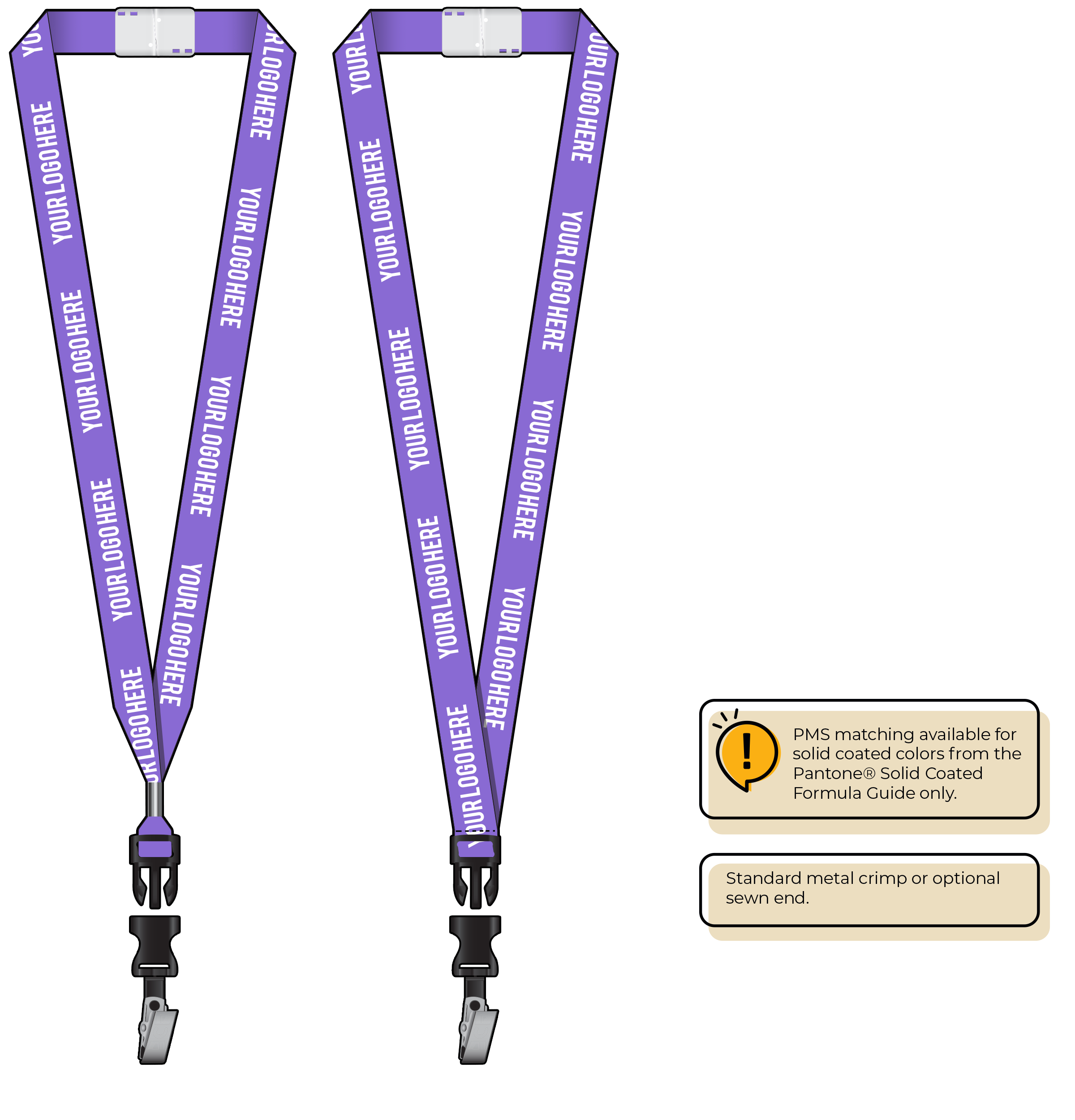 BHN013 | 3/4" Neon MicroWeave Silkscreen Lanyards :: DETACH BUCKLE