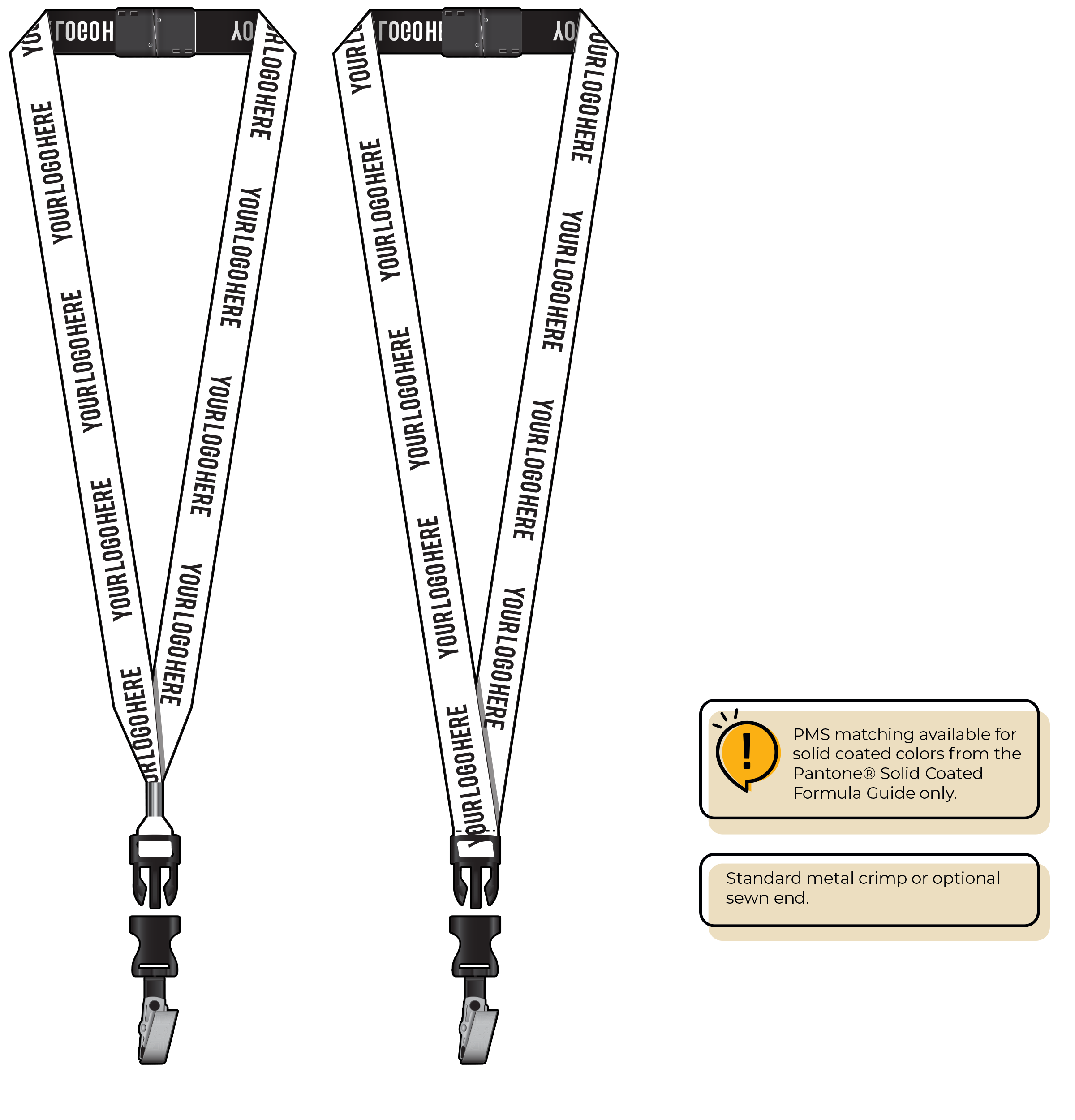BH0023 | 3/4" Woven Lanyards :: DETACH BUCKLE