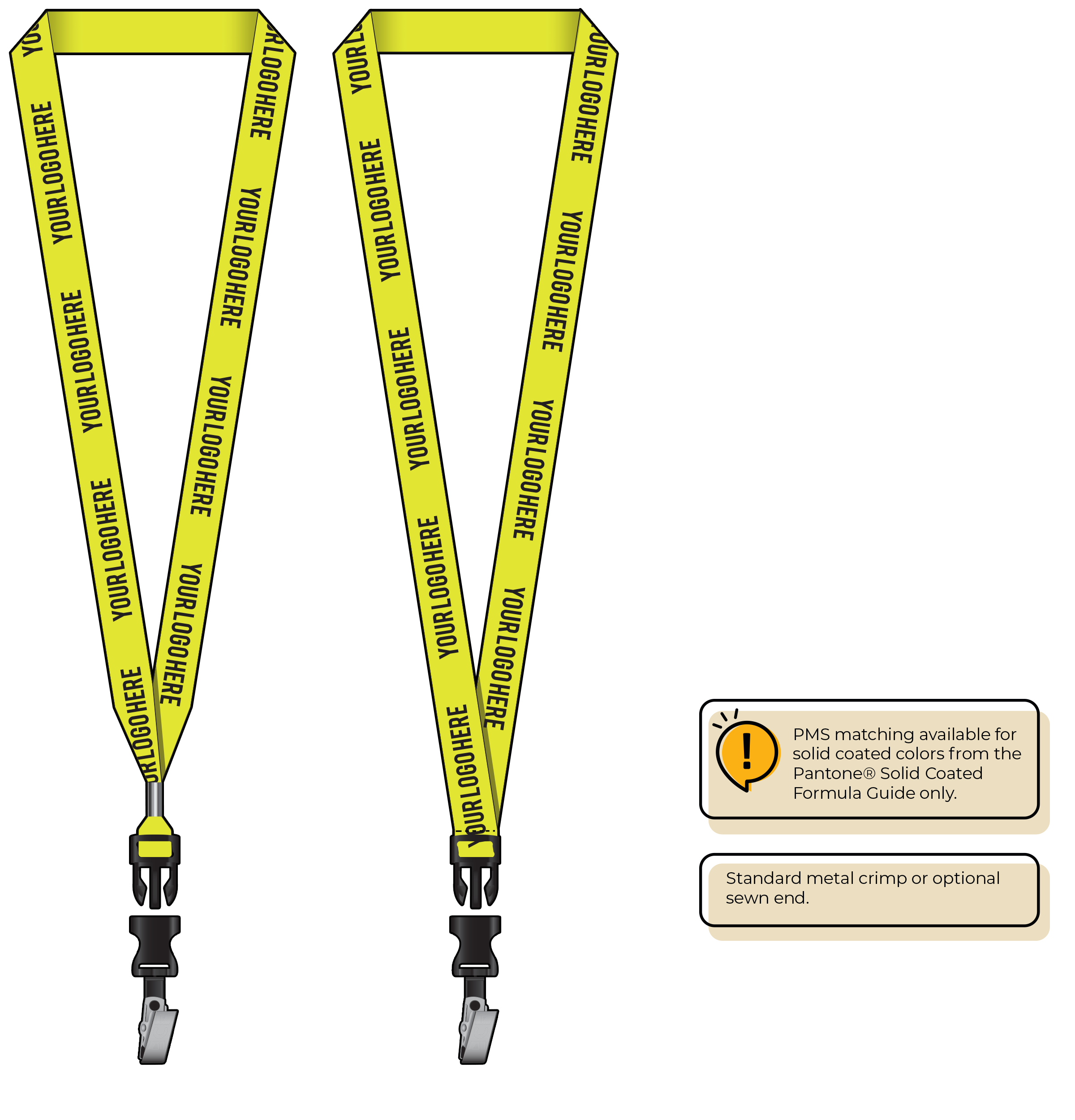 BHN013 | 3/4" Neon MicroWeave Silkscreen Lanyards :: DETACH BUCKLE