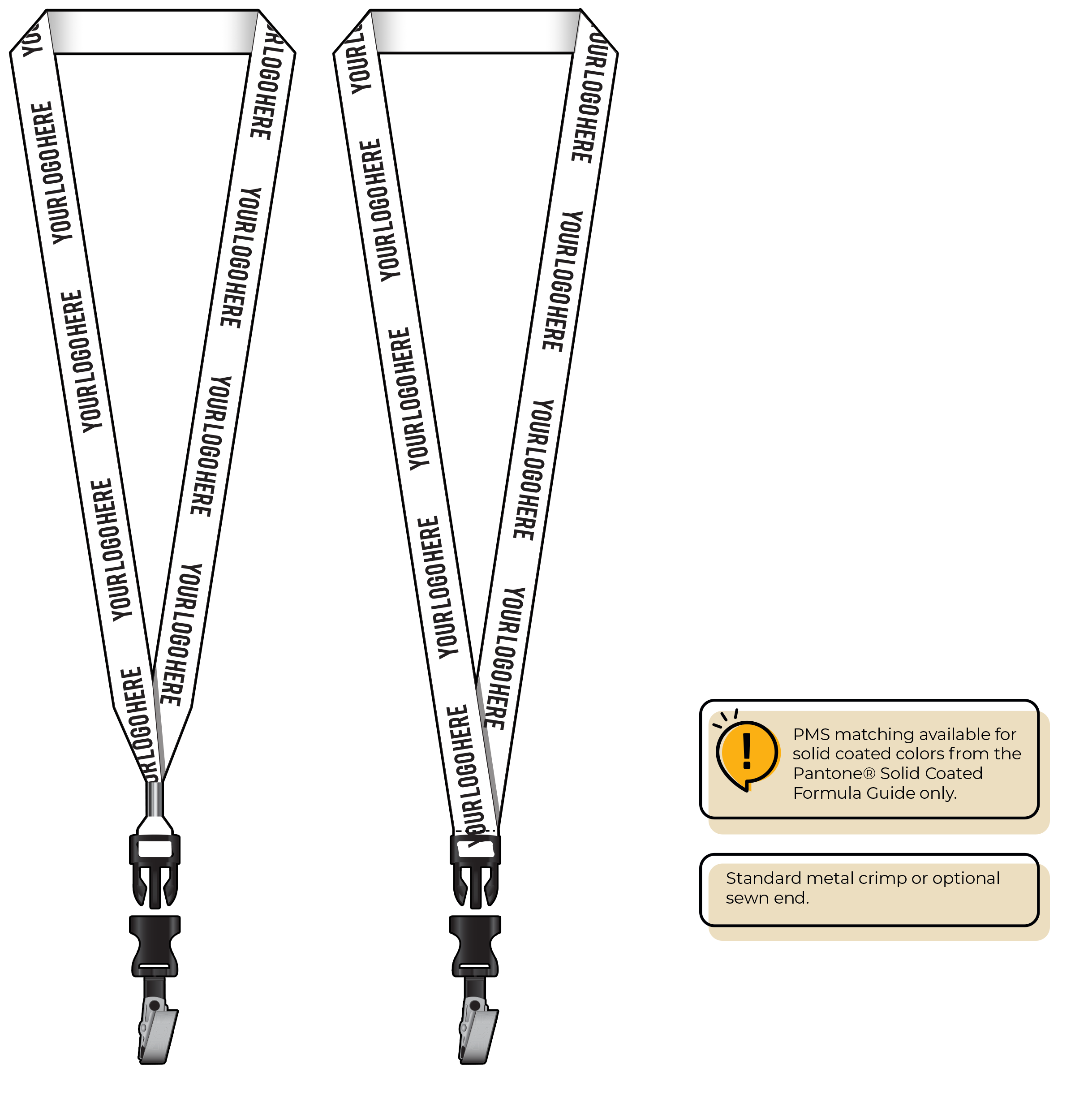 BH0013 | 3/4" MicroWeave Silkscreen Lanyards :: DETACH BUCKLE