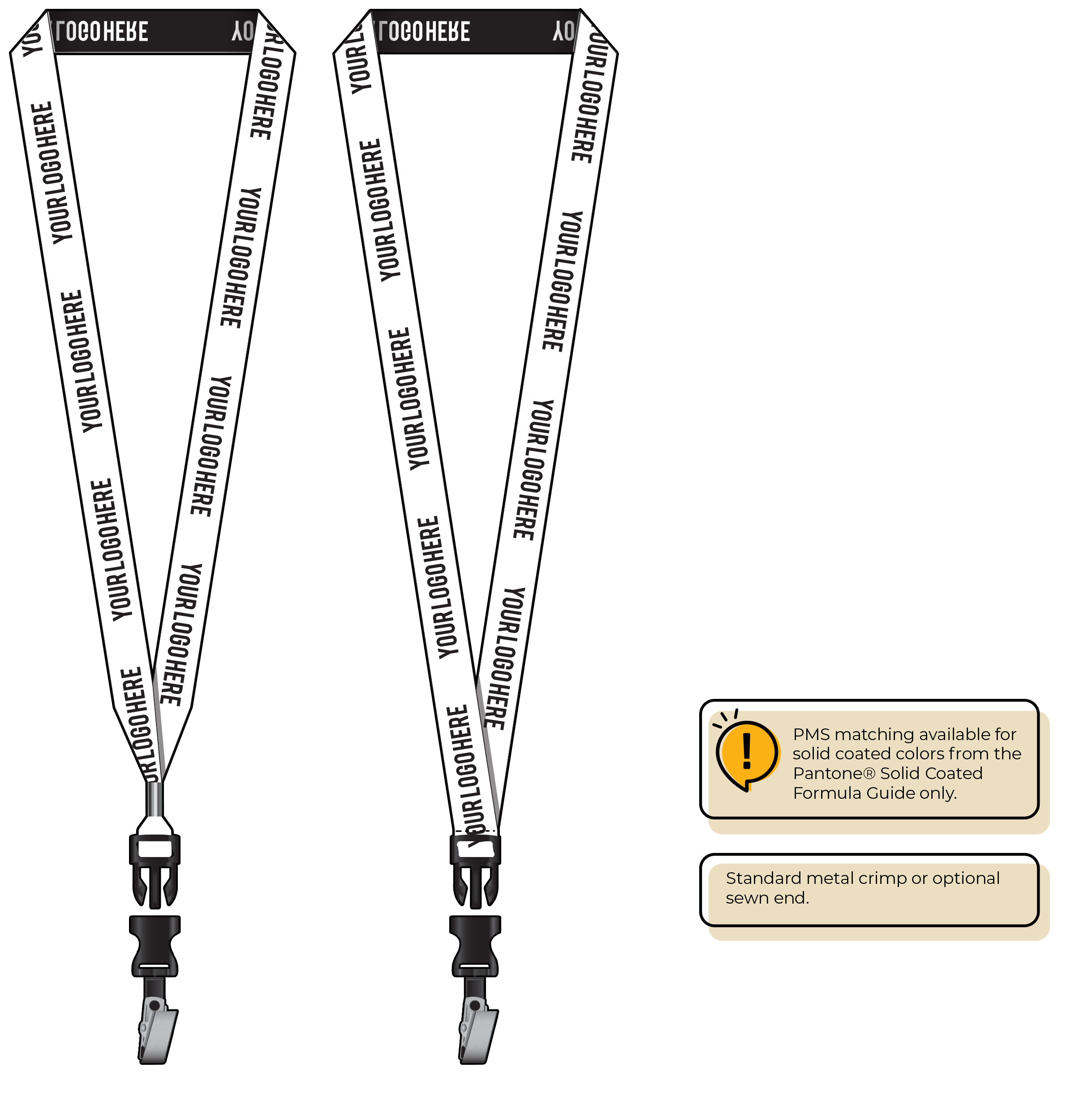 BH0023 | 3/4" Woven Lanyards :: DETACH BUCKLE