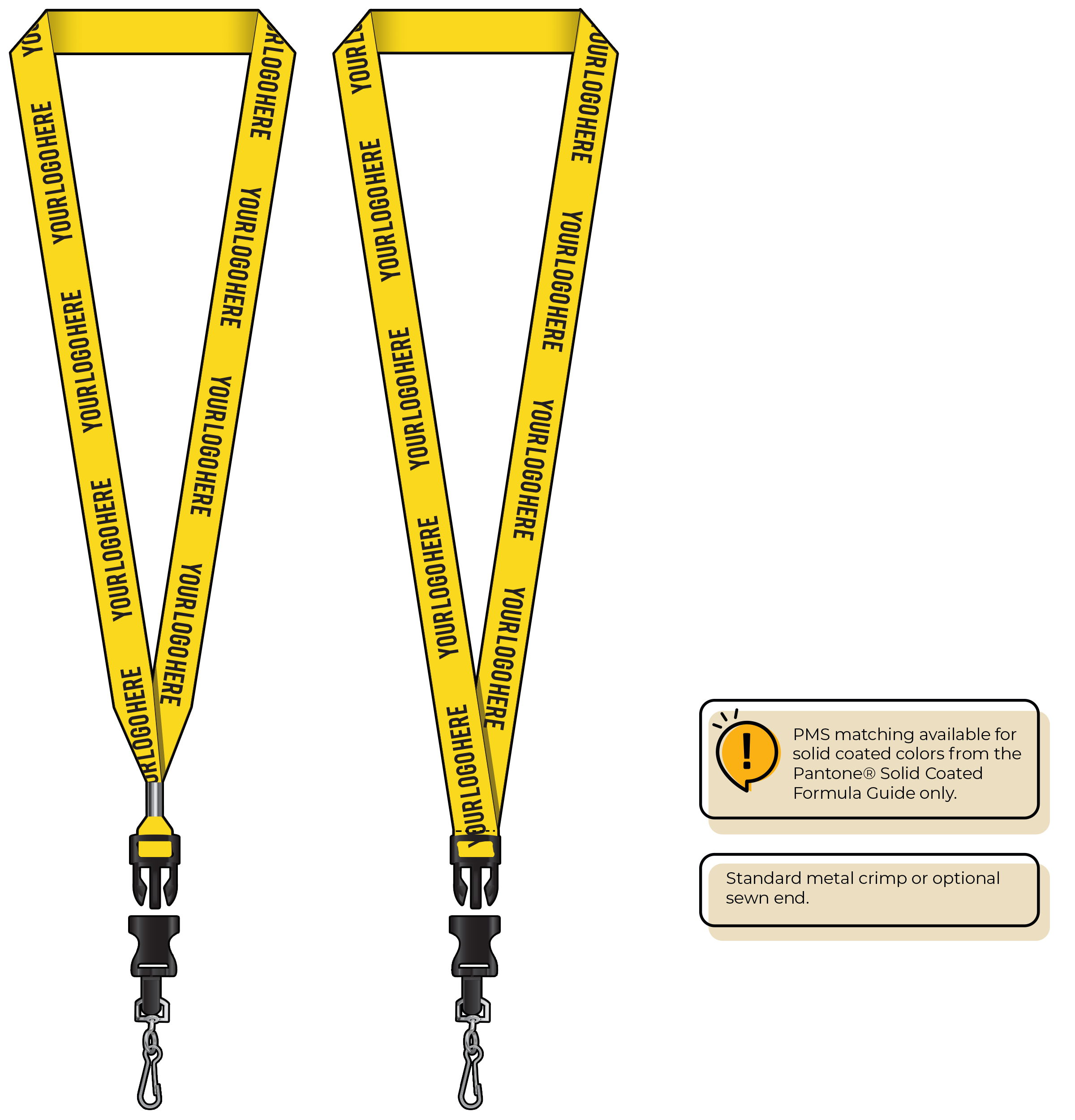BH0013 | 3/4" MicroWeave Silkscreen Lanyards :: DETACH BUCKLE