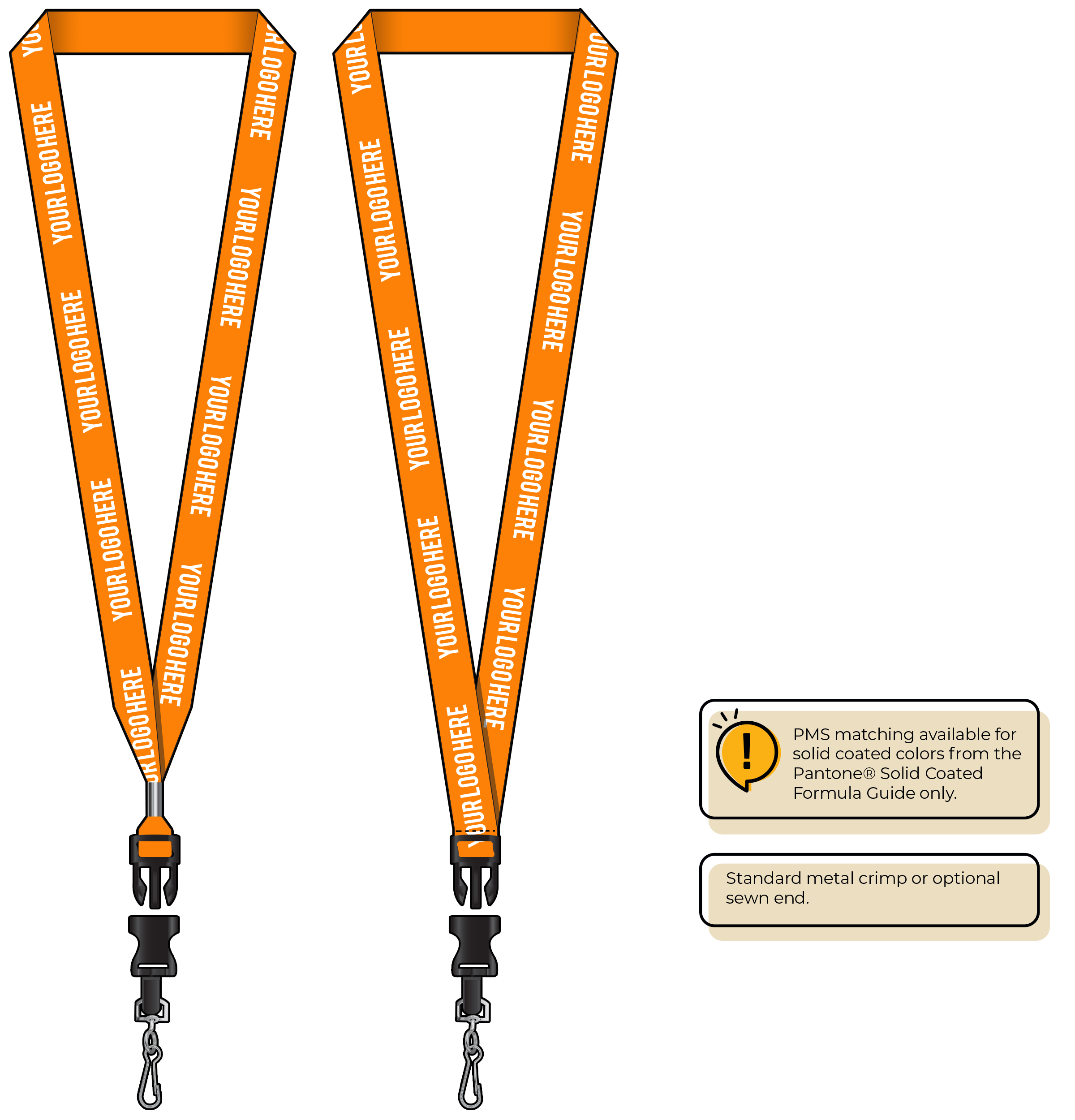BH0013 | 3/4" MicroWeave Silkscreen Lanyards :: DETACH BUCKLE