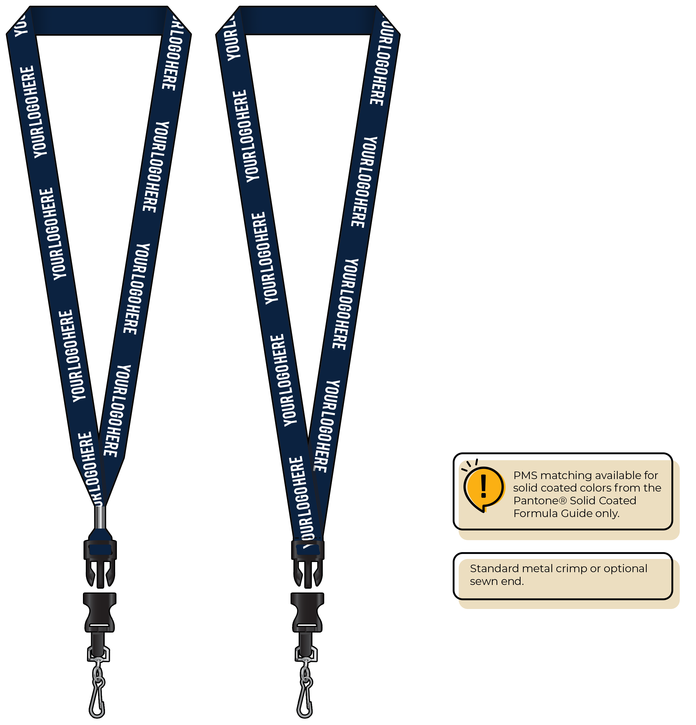 BH0013 | 3/4" MicroWeave Silkscreen Lanyards :: DETACH BUCKLE