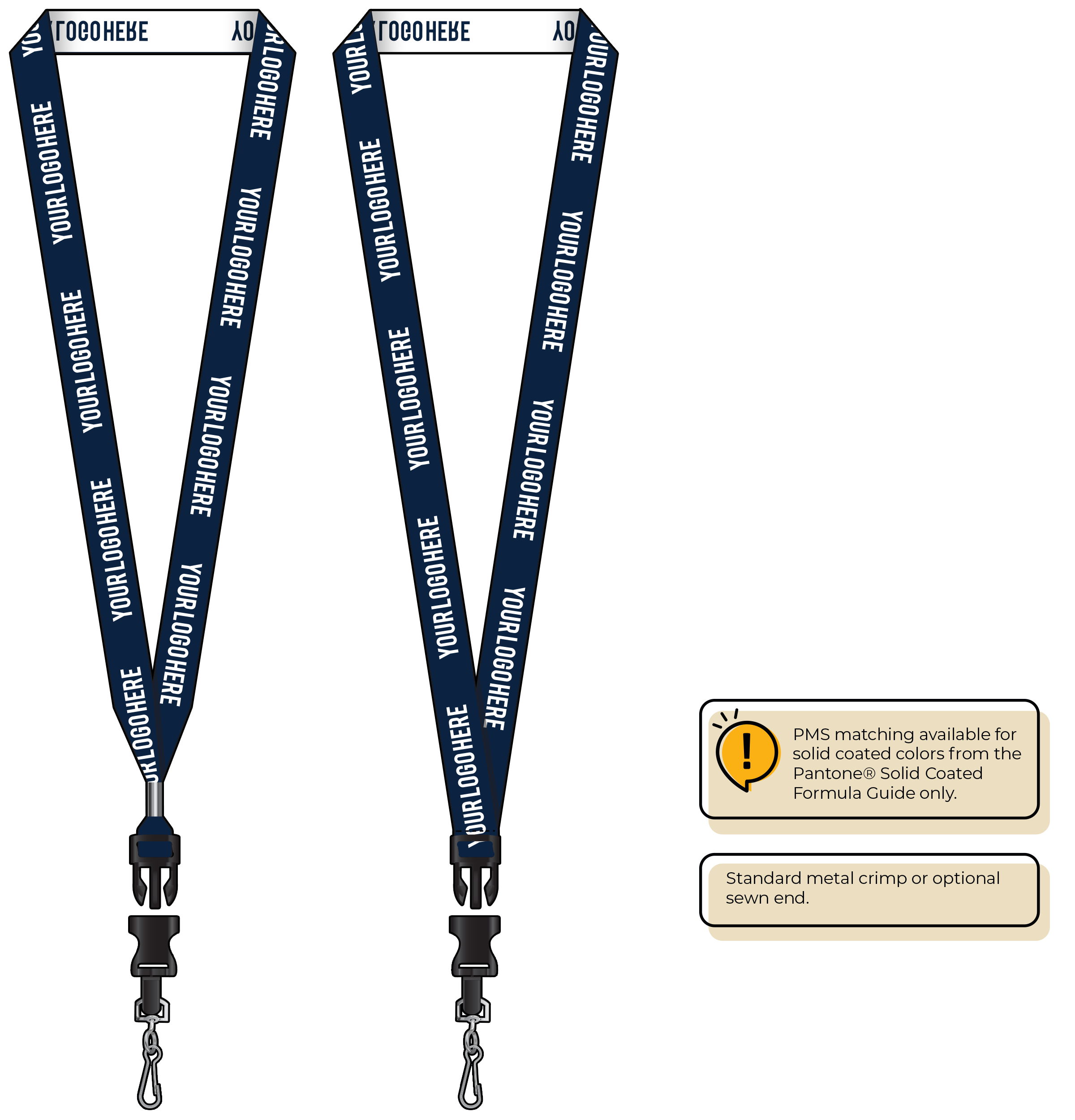 BH0023 | 3/4" Woven Lanyards :: DETACH BUCKLE