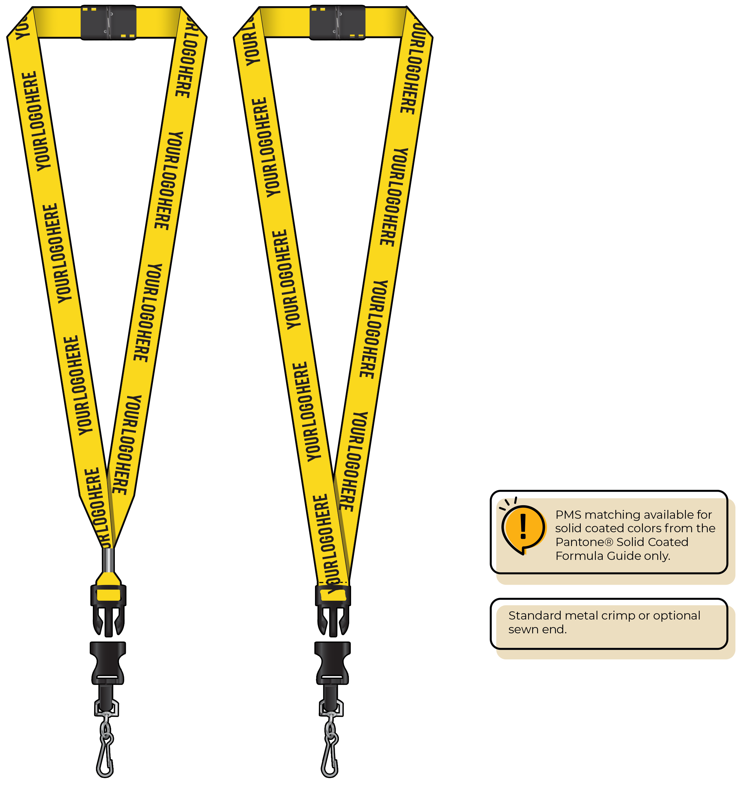 BH0013 | 3/4" MicroWeave Silkscreen Lanyards :: DETACH BUCKLE