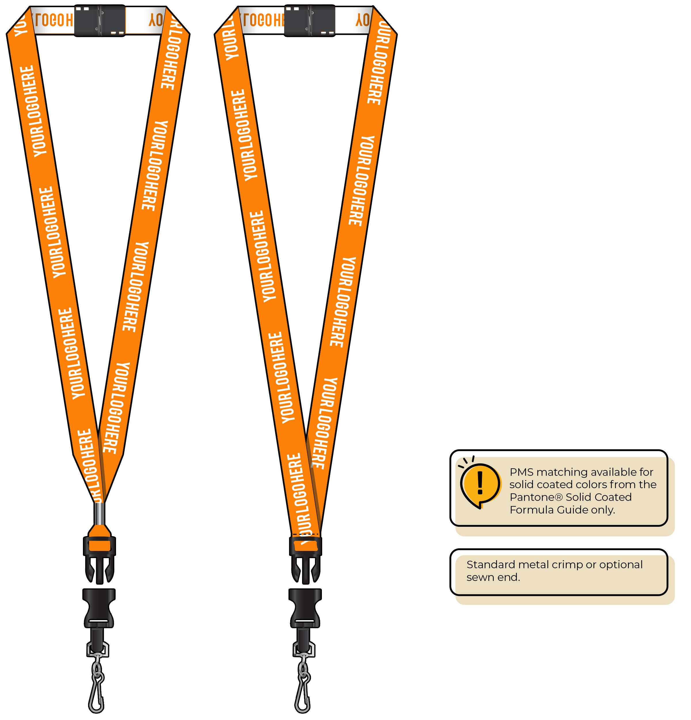 BH0023 | 3/4" Woven Lanyards :: DETACH BUCKLE