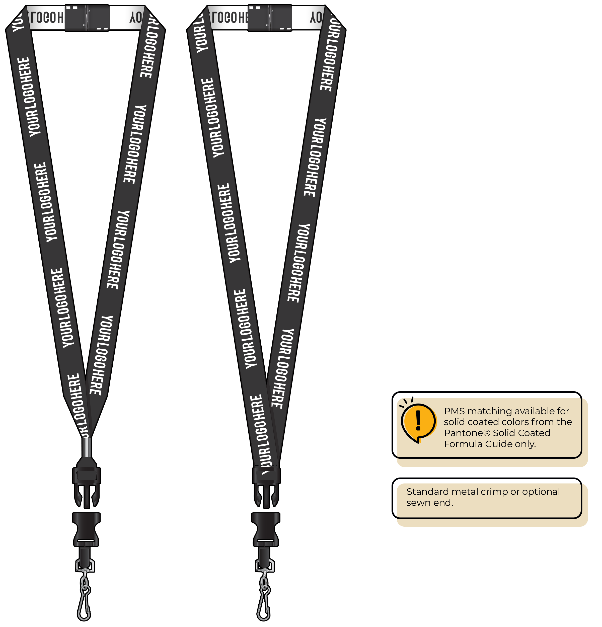 BH0023 | 3/4" Woven Lanyards :: DETACH BUCKLE
