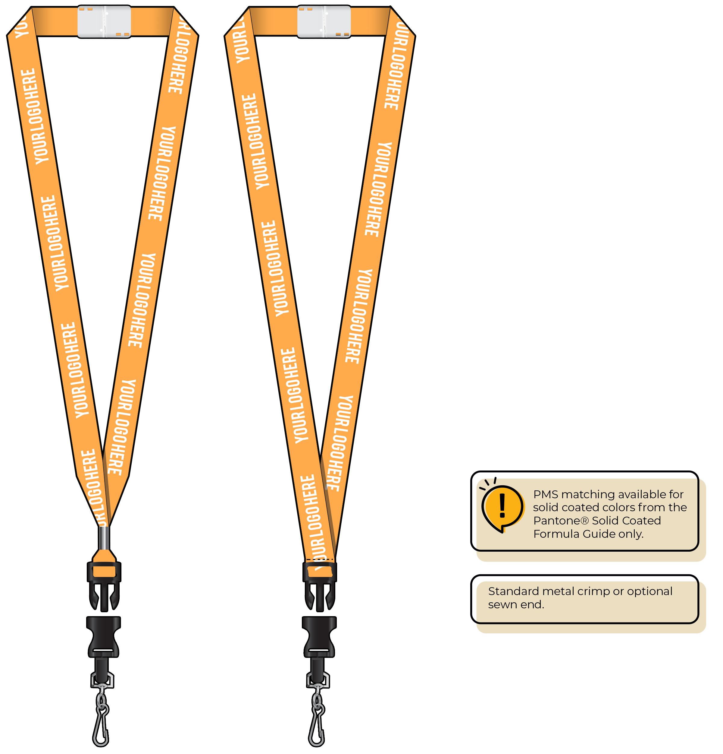 BHN013 | 3/4" Neon MicroWeave Silkscreen Lanyards :: DETACH BUCKLE