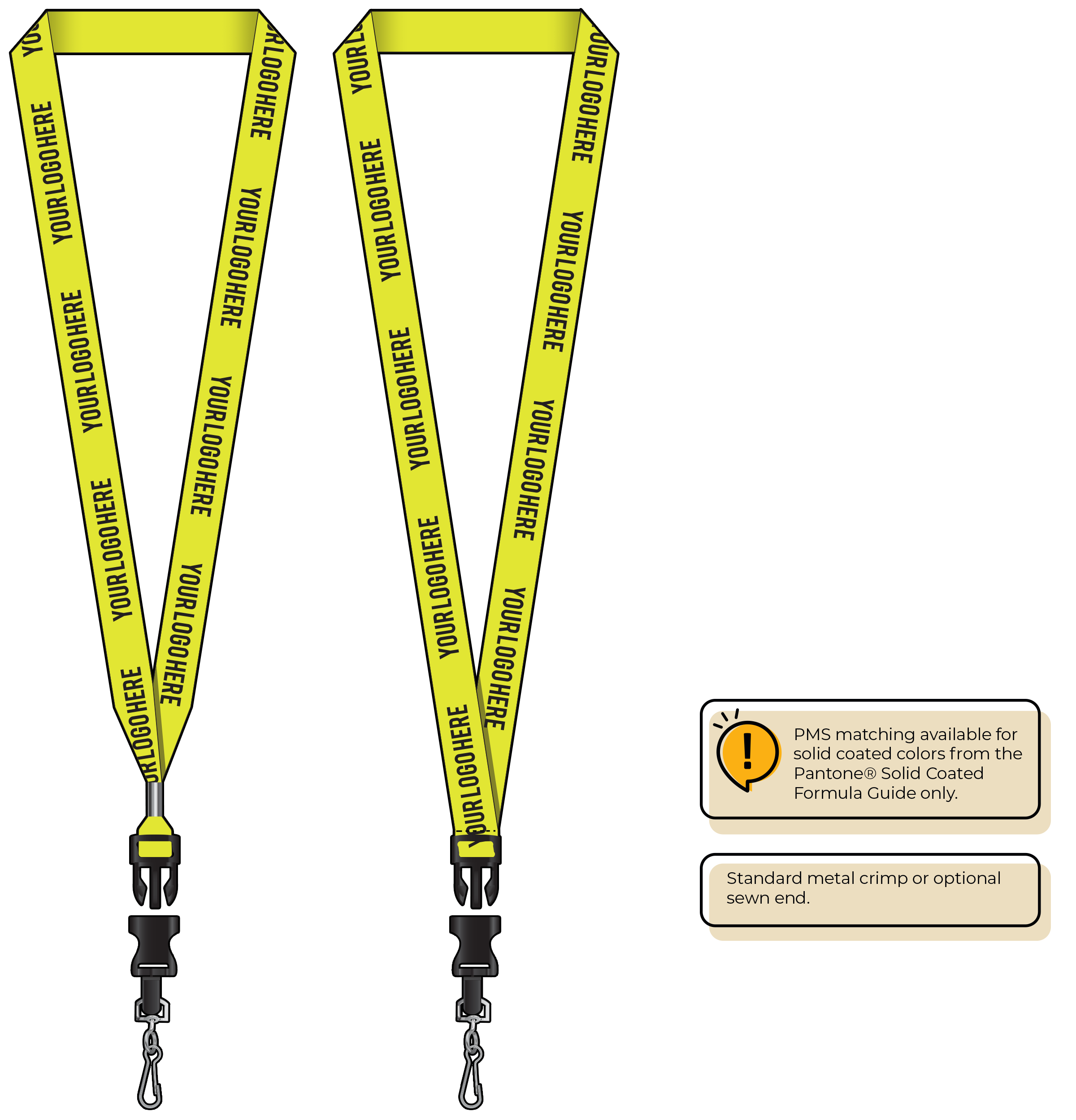 BHN013 | 3/4" Neon MicroWeave Silkscreen Lanyards :: DETACH BUCKLE