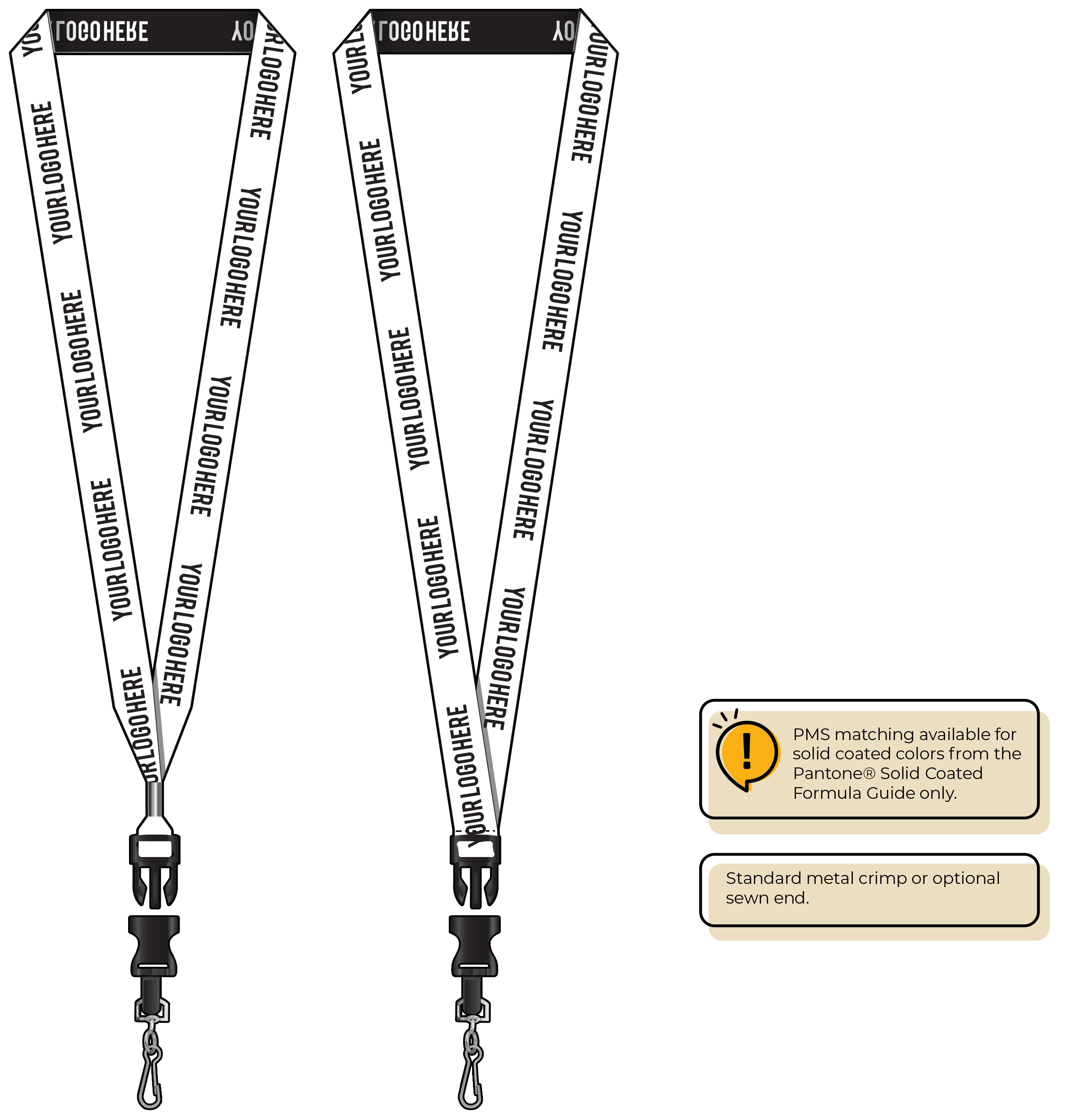 BH0023 | 3/4" Woven Lanyards :: DETACH BUCKLE