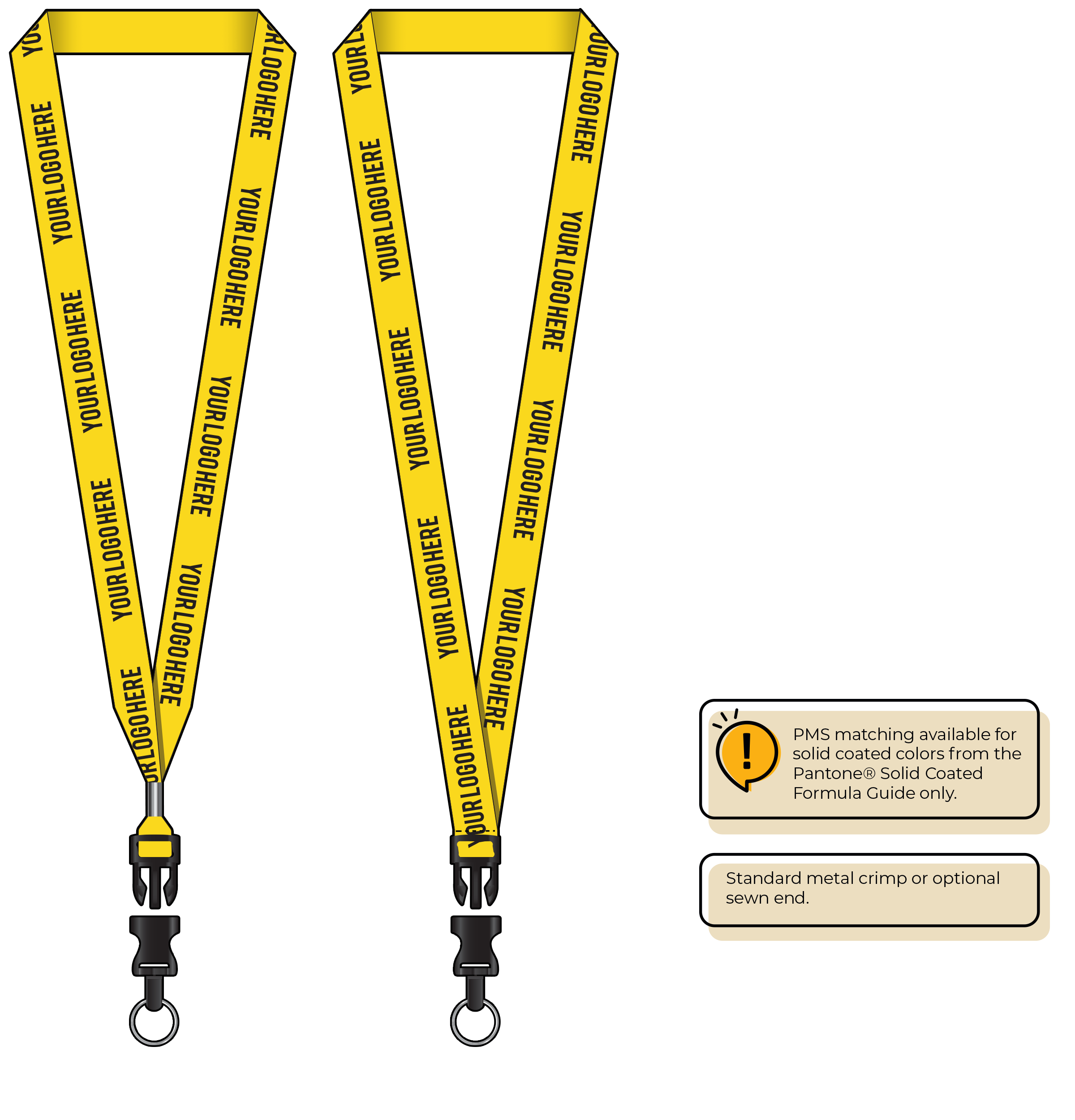 BH0013 | 3/4" MicroWeave Silkscreen Lanyards :: DETACH BUCKLE