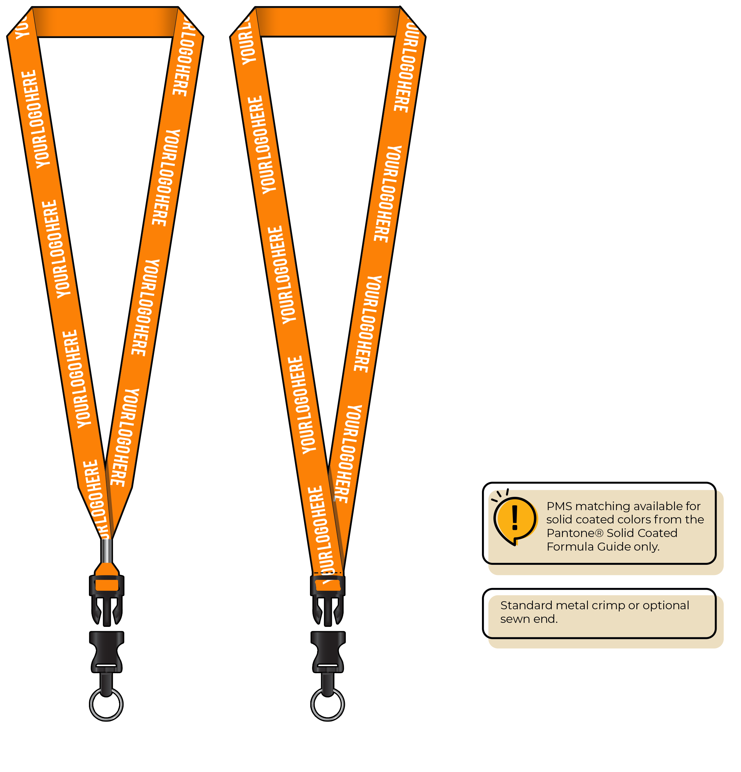 BH0013 | 3/4" MicroWeave Silkscreen Lanyards :: DETACH BUCKLE