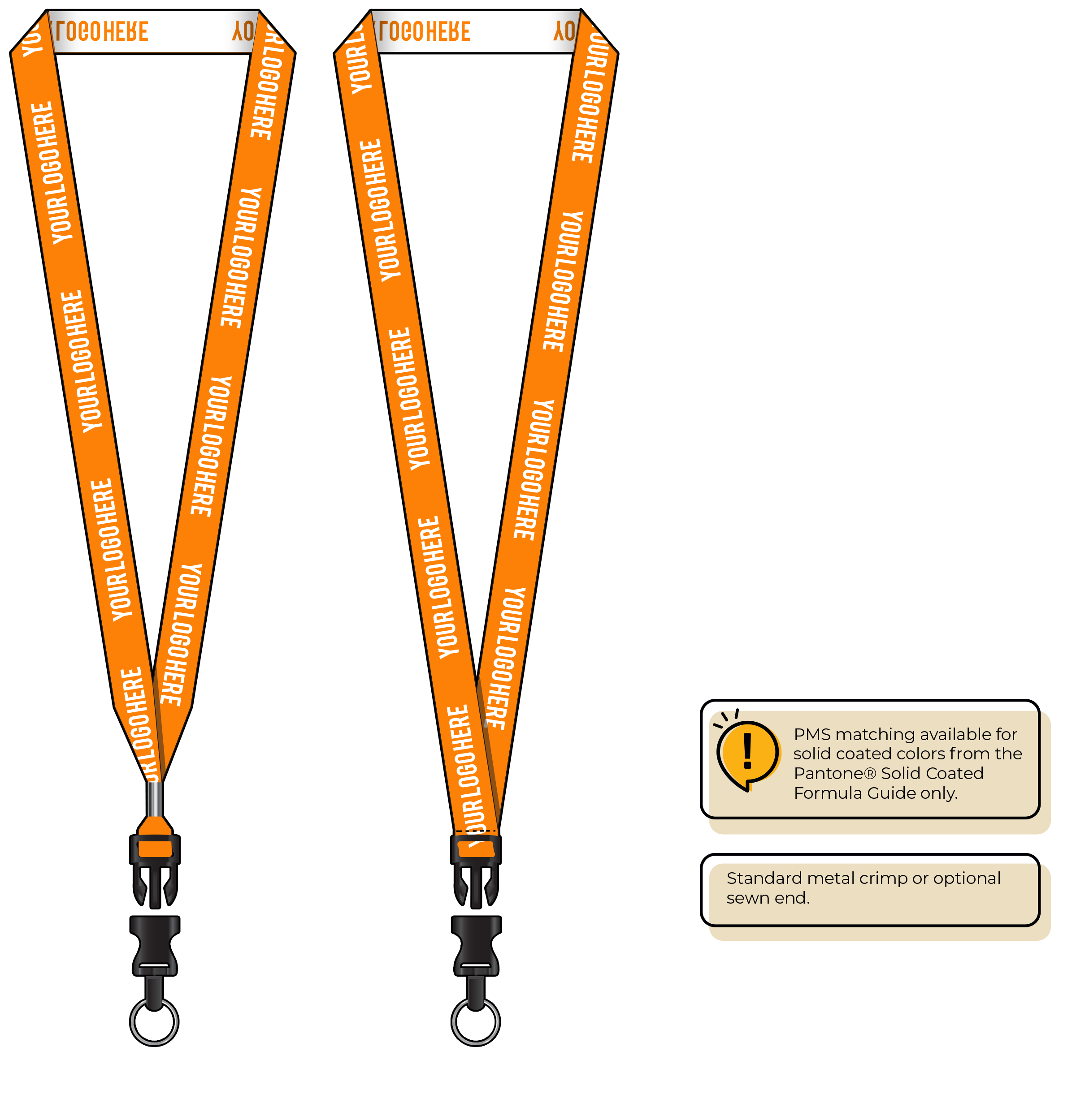 BH0023 | 3/4" Woven Lanyards :: DETACH BUCKLE