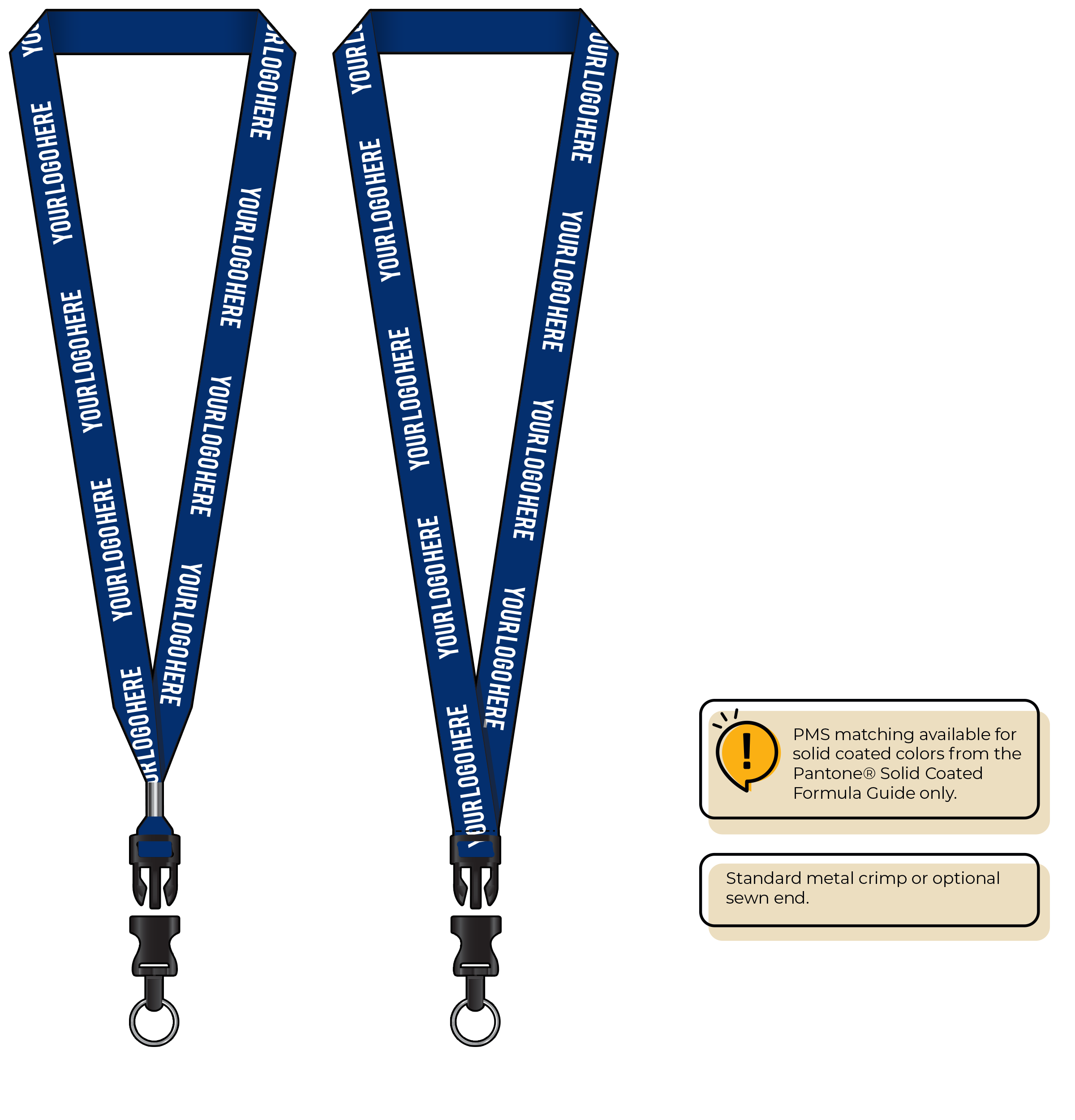 BH0013 | 3/4" MicroWeave Silkscreen Lanyards :: DETACH BUCKLE