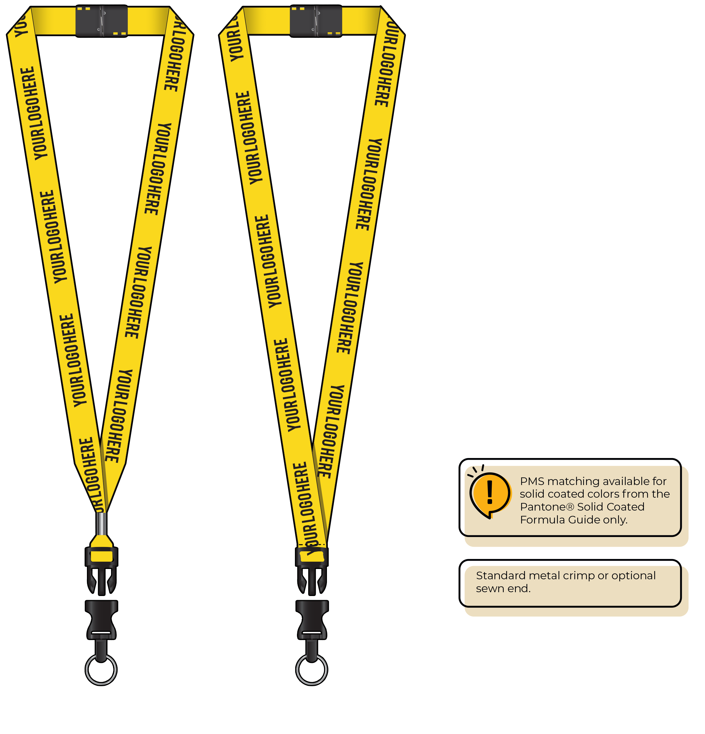 BH0013 | 3/4" MicroWeave Silkscreen Lanyards :: DETACH BUCKLE