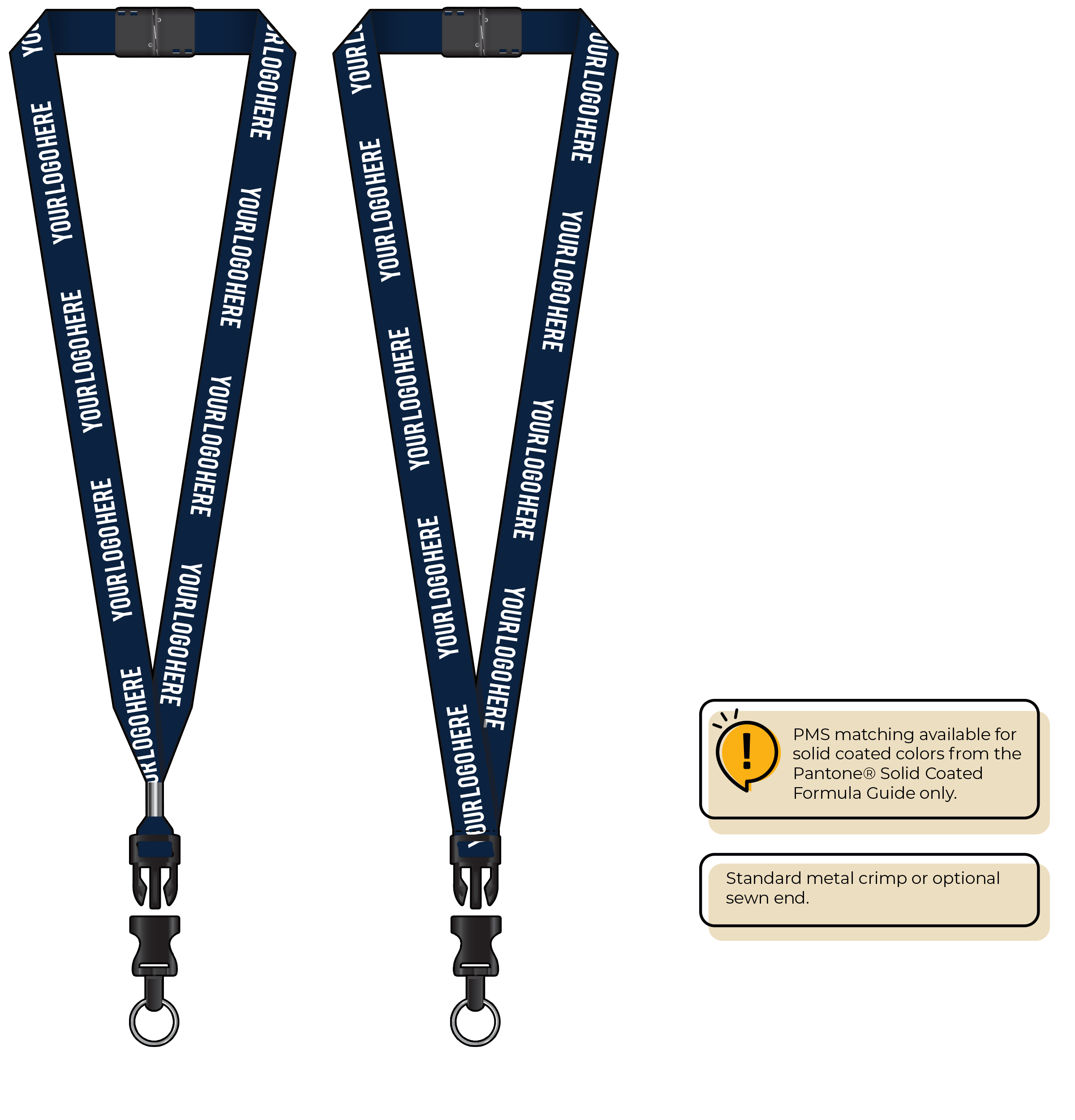 BH0013 | 3/4" MicroWeave Silkscreen Lanyards :: DETACH BUCKLE
