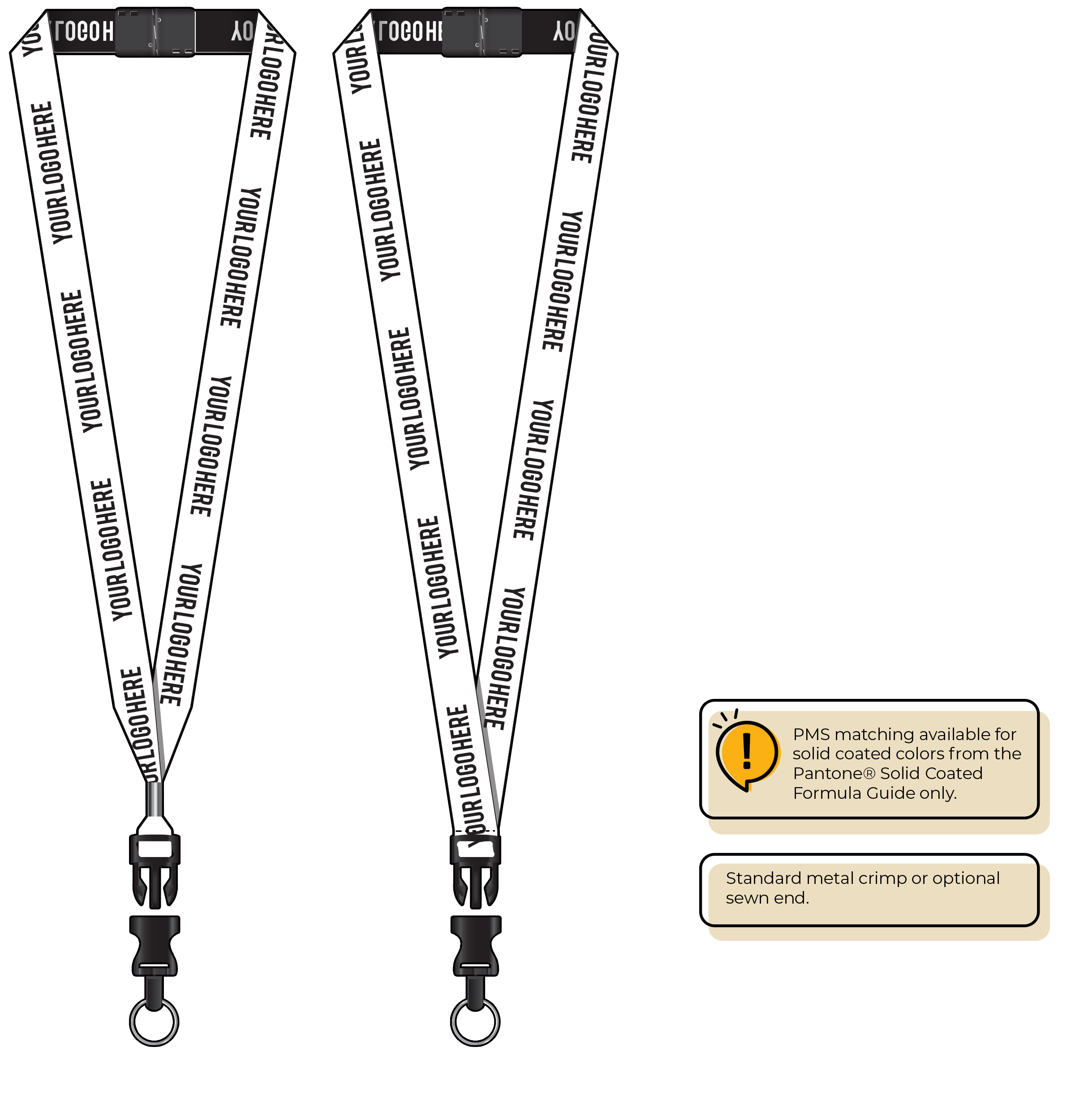 BH0023 | 3/4" Woven Lanyards :: DETACH BUCKLE