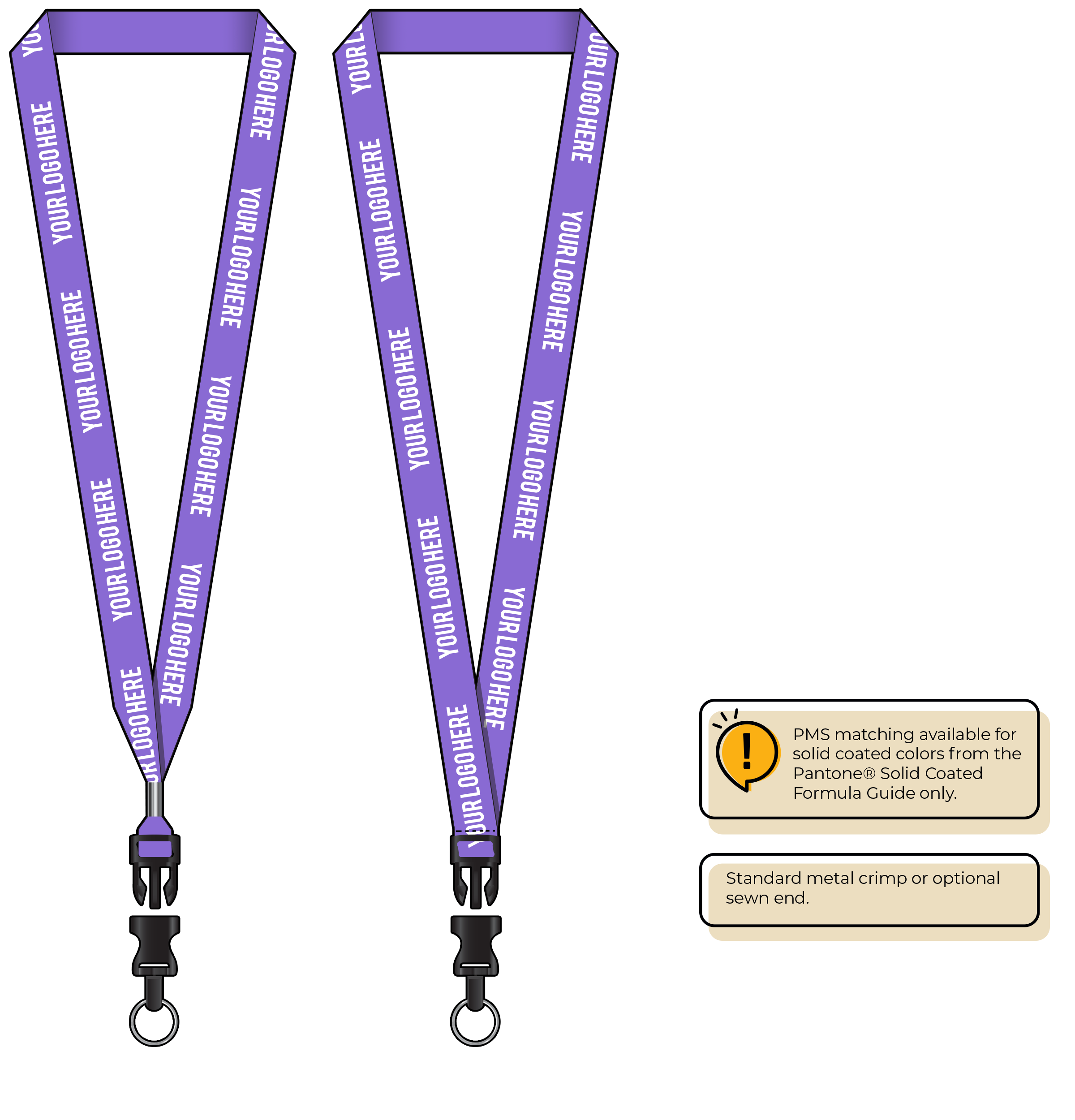 BHN013 | 3/4" Neon MicroWeave Silkscreen Lanyards :: DETACH BUCKLE