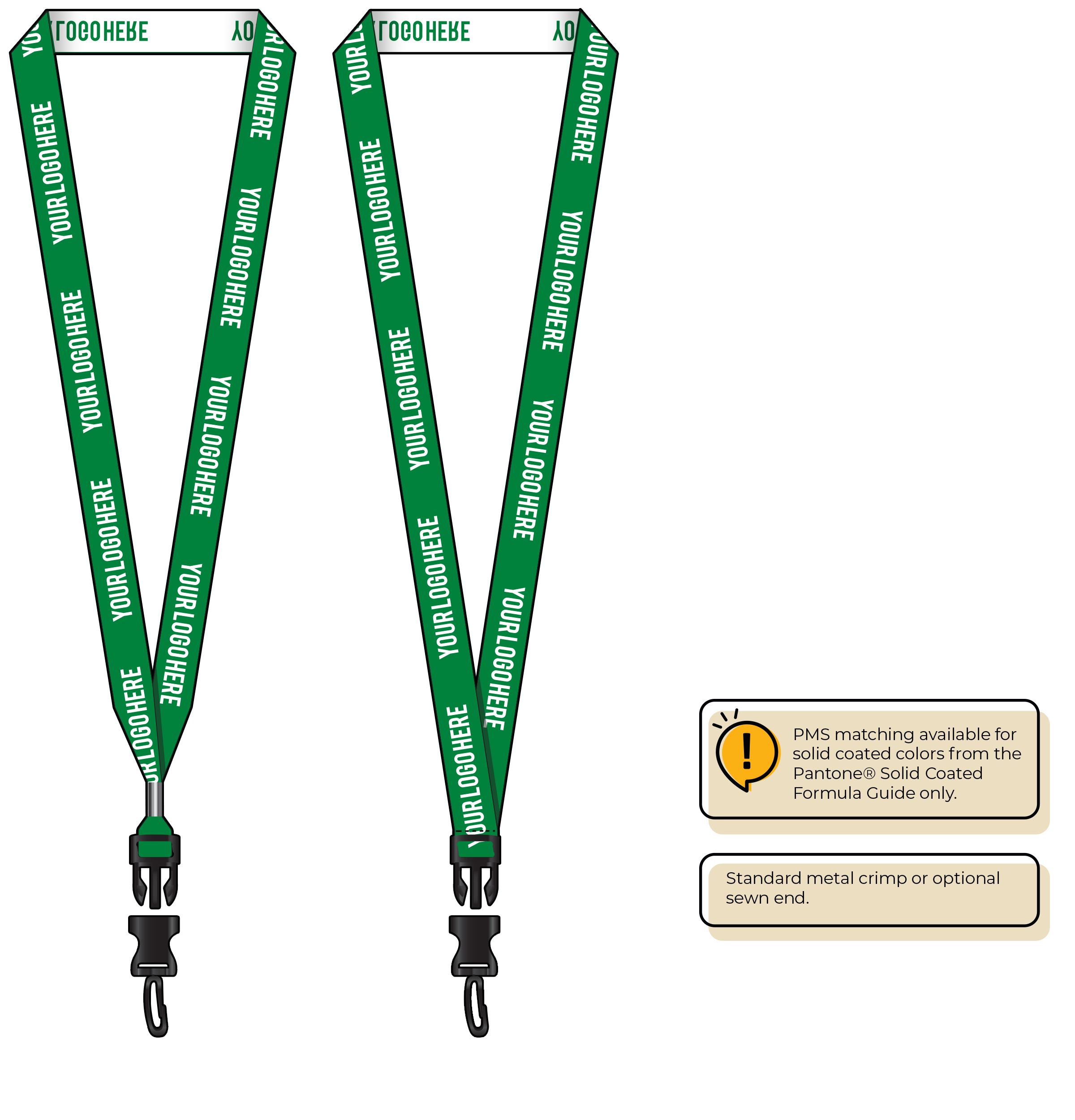 BH0023 | 3/4" Woven Lanyards :: DETACH BUCKLE