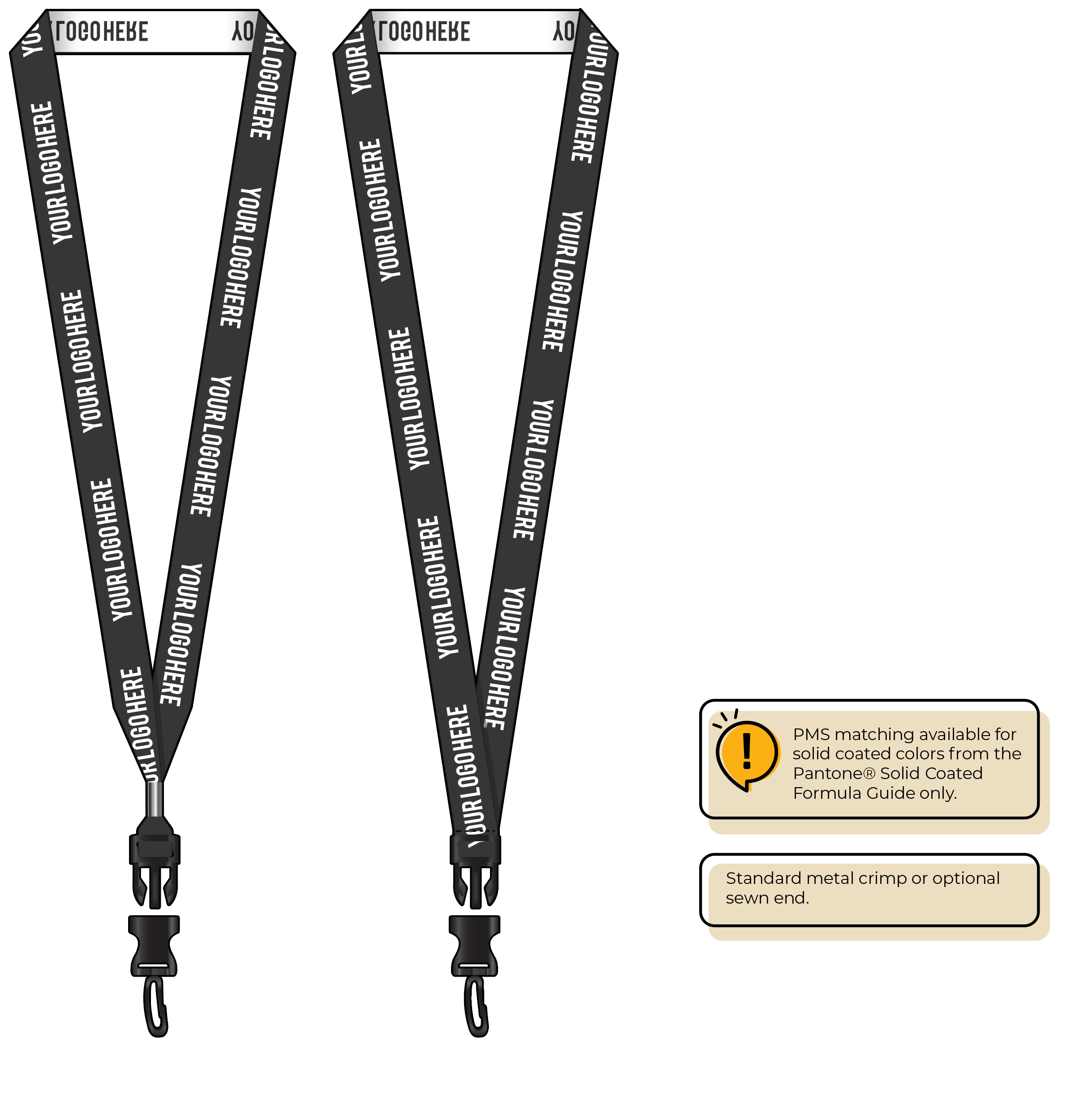BH0023 | 3/4" Woven Lanyards :: DETACH BUCKLE