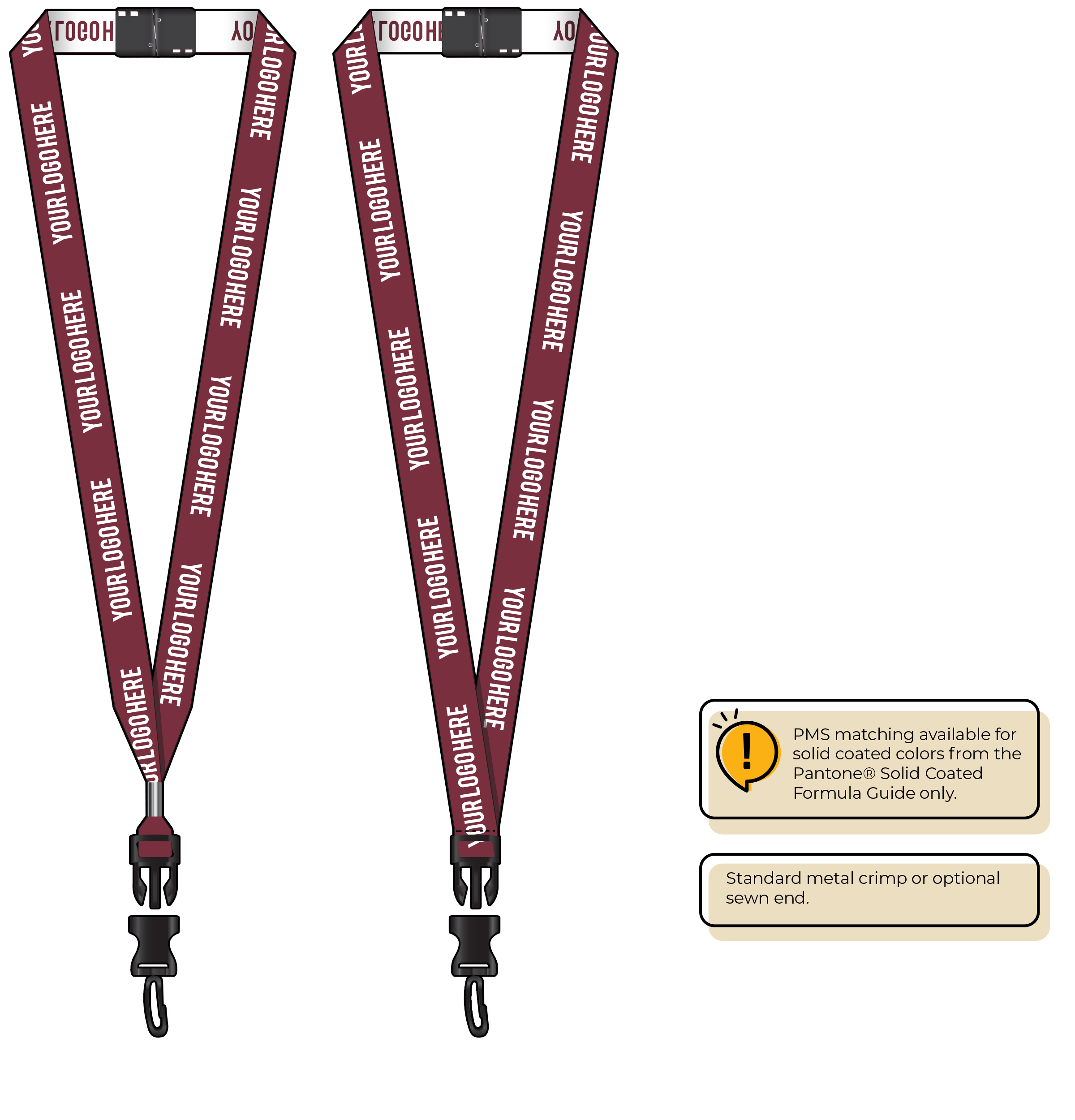 BH0023 | 3/4" Woven Lanyards :: DETACH BUCKLE