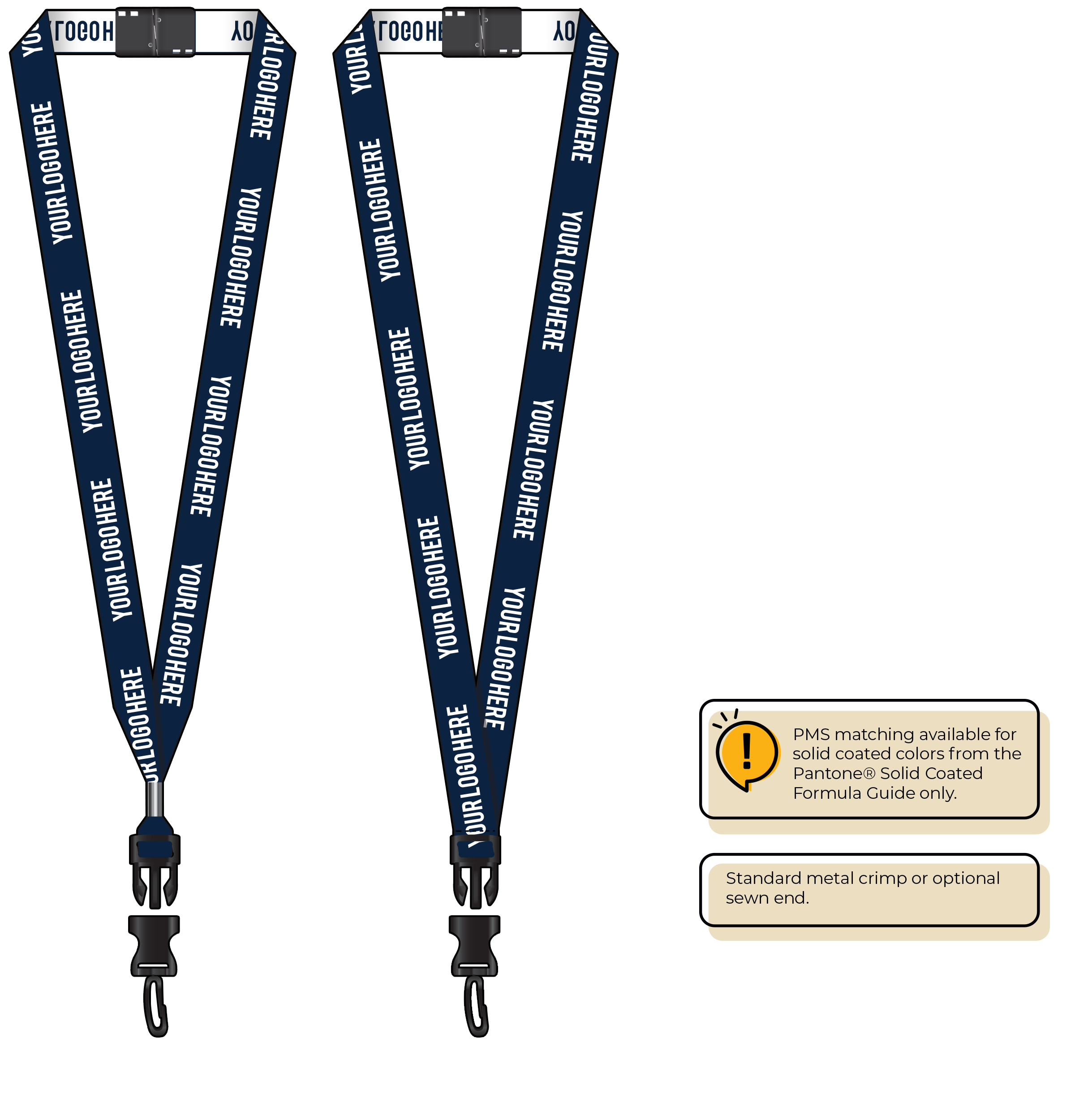 BH0023 | 3/4" Woven Lanyards :: DETACH BUCKLE