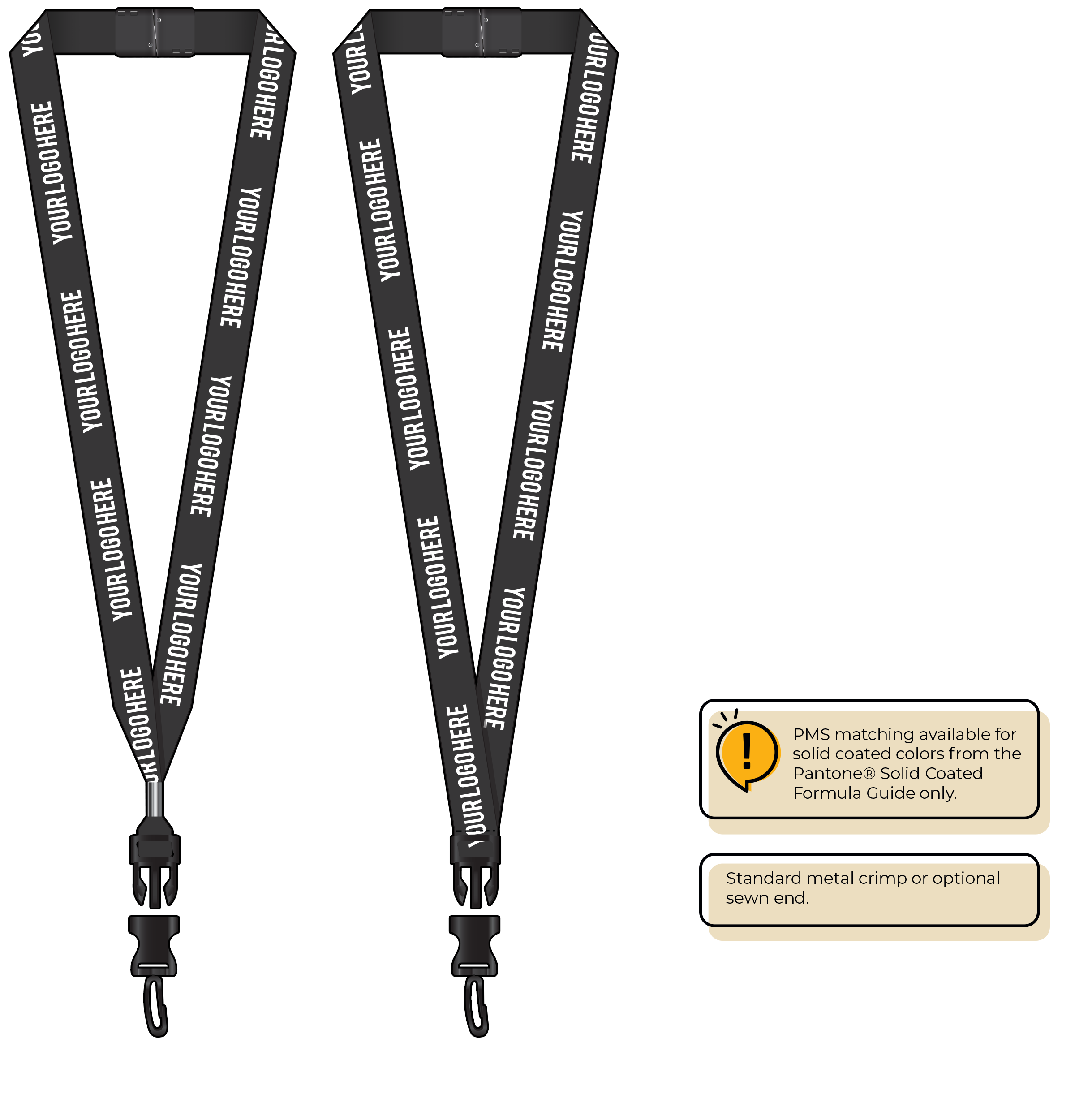 BH0013 | 3/4" MicroWeave Silkscreen Lanyards :: DETACH BUCKLE