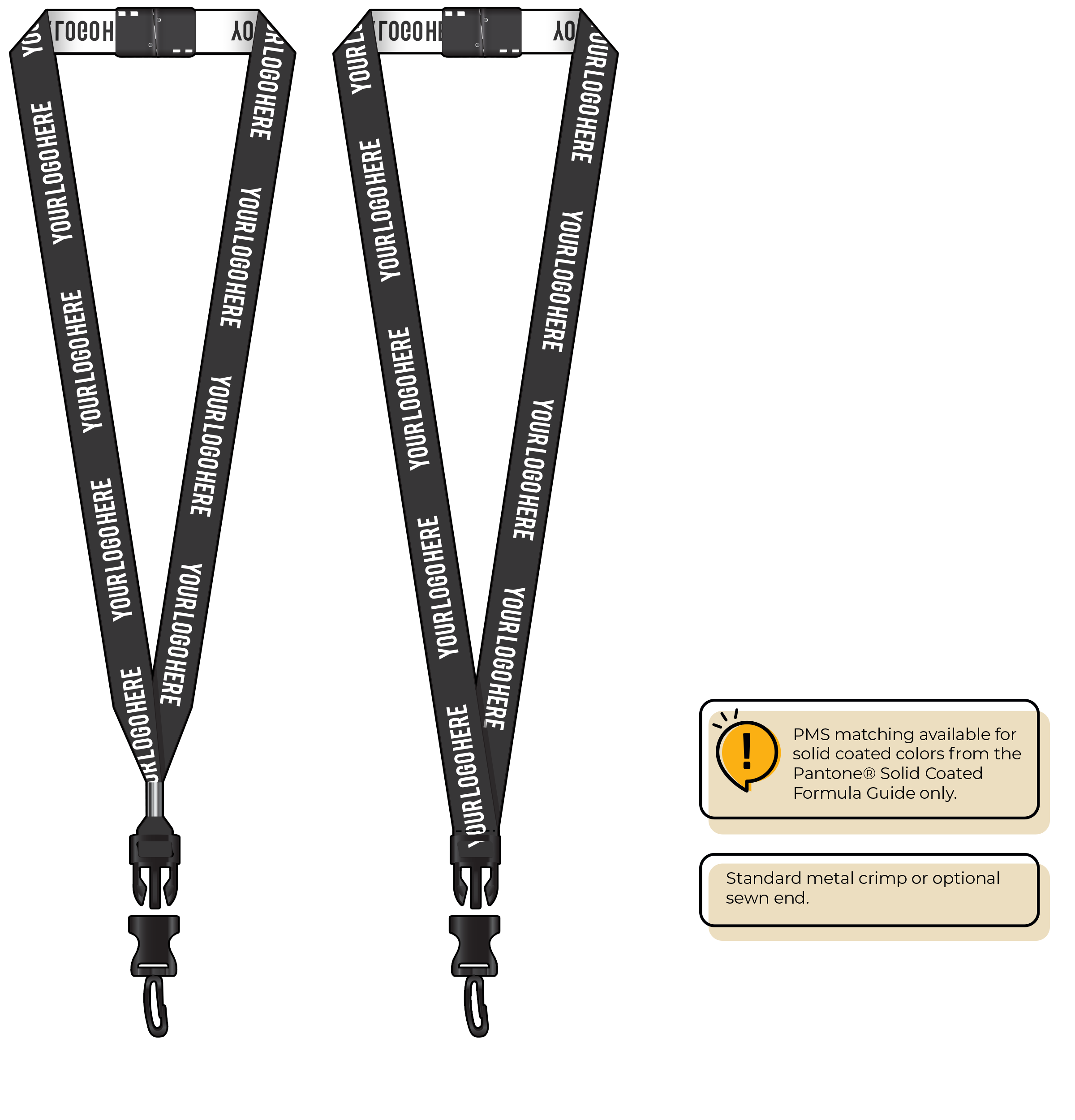 BH0023 | 3/4" Woven Lanyards :: DETACH BUCKLE