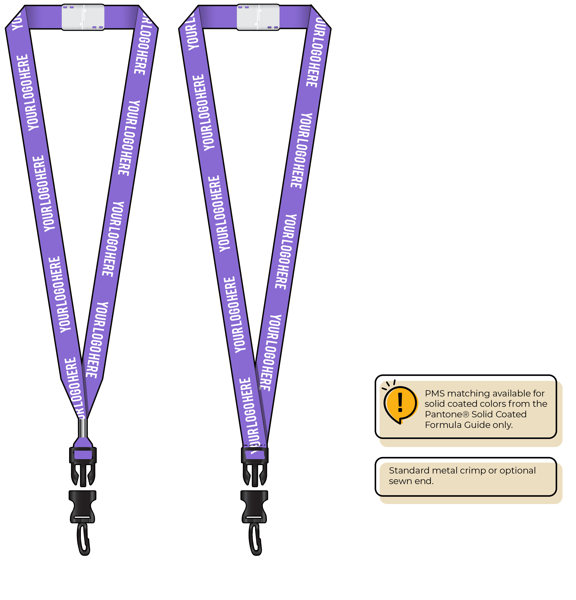 BHN013 | 3/4" Neon MicroWeave Silkscreen Lanyards :: DETACH BUCKLE