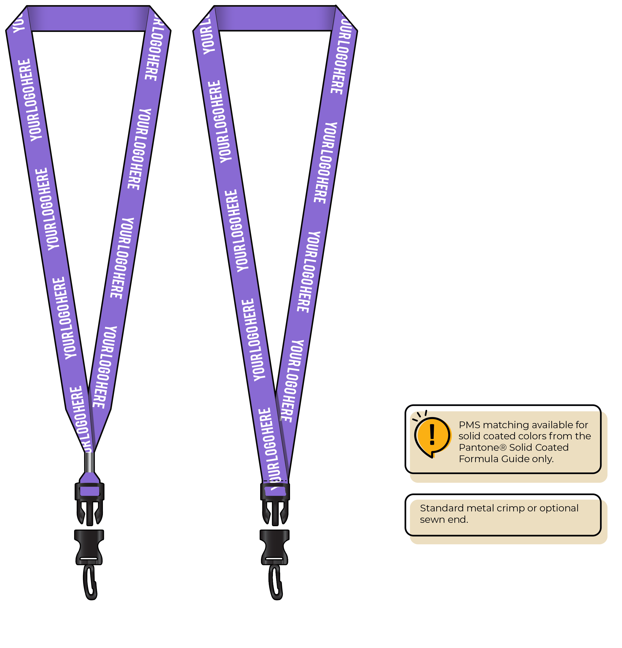 BHN013 | 3/4" Neon MicroWeave Silkscreen Lanyards :: DETACH BUCKLE