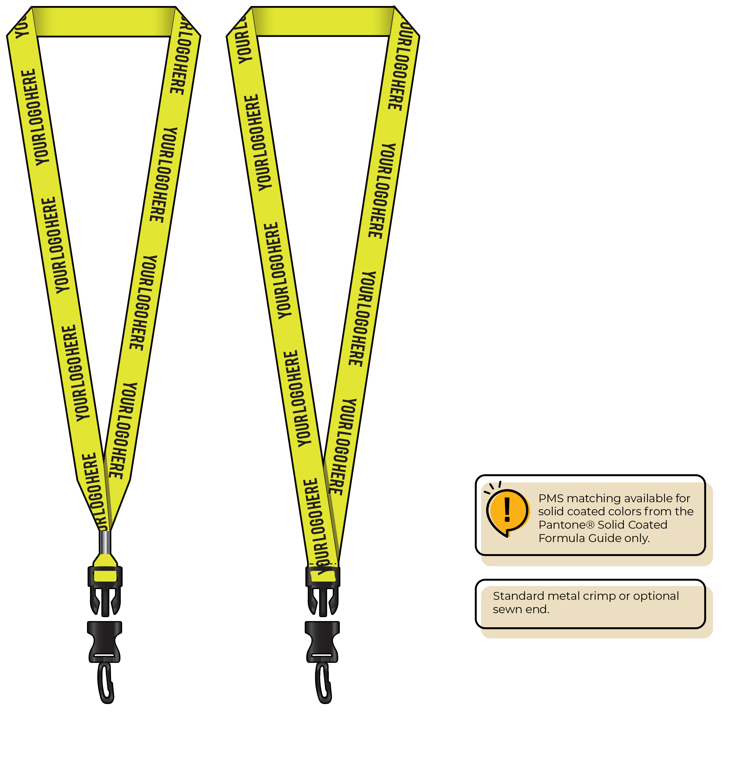 BHN013 | 3/4" Neon MicroWeave Silkscreen Lanyards :: DETACH BUCKLE