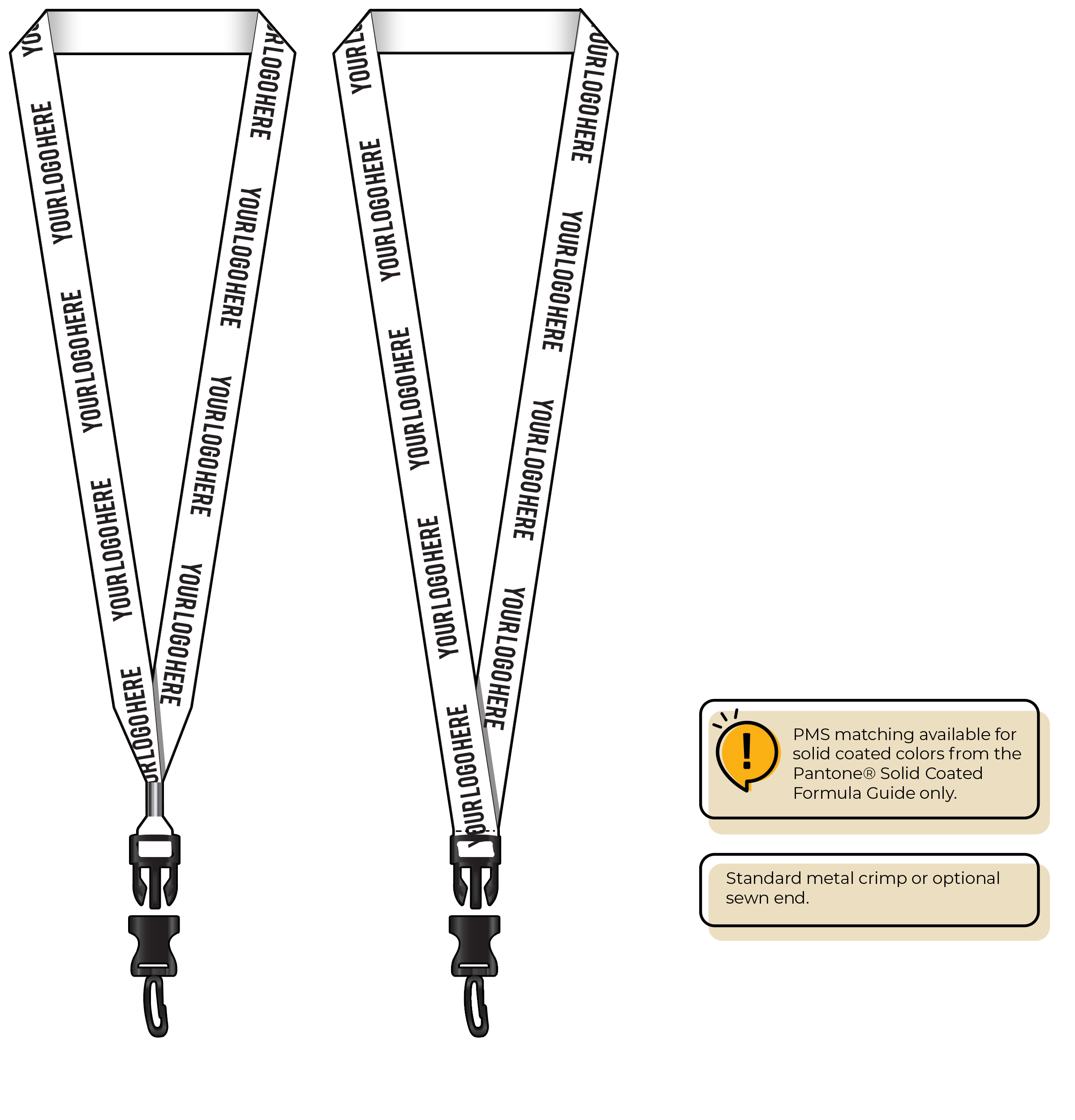 BH0013 | 3/4" MicroWeave Silkscreen Lanyards :: DETACH BUCKLE