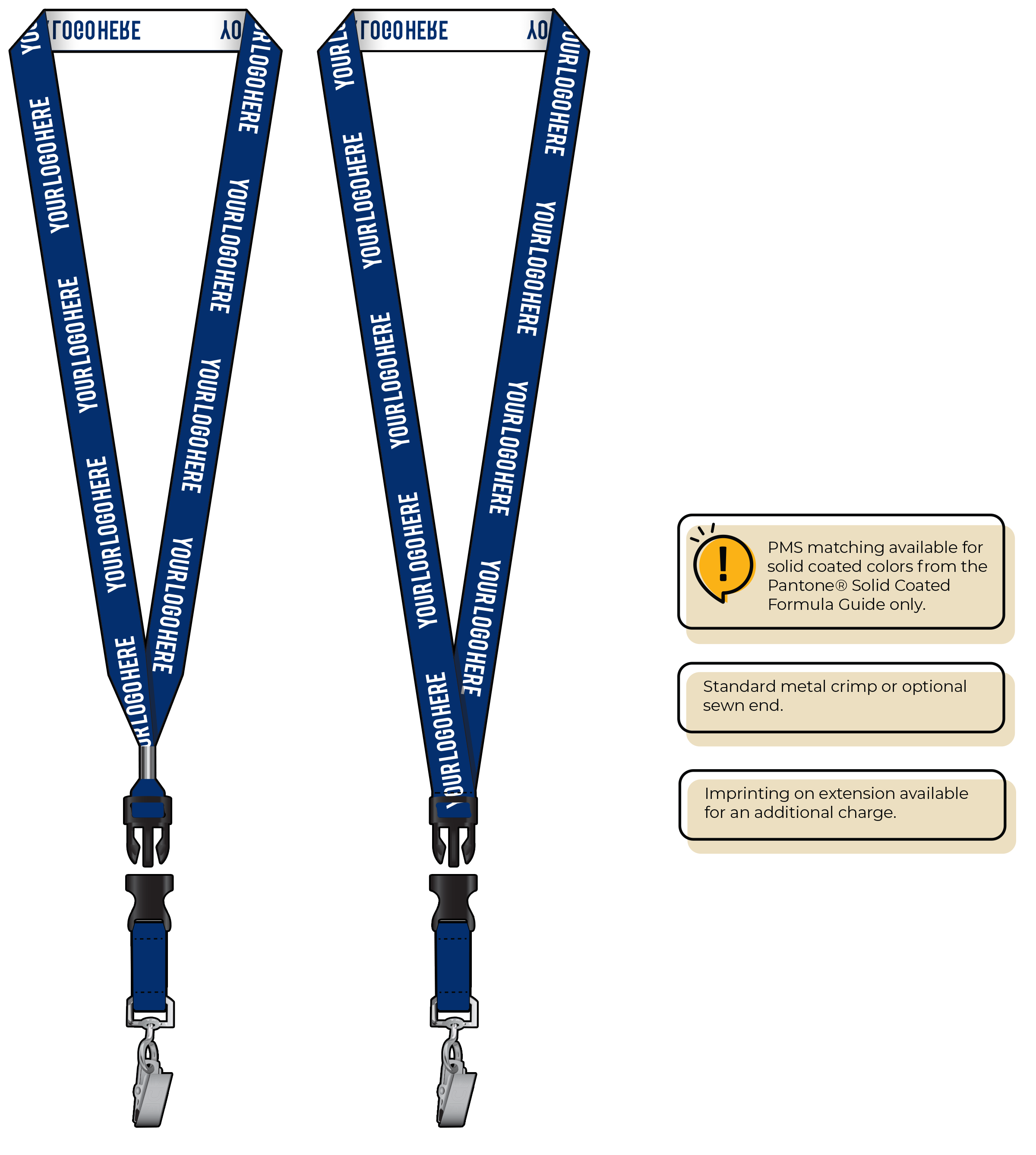 BH0023 | 3/4" Woven Lanyards :: DETACH BUCKLE WITH EXTENSION