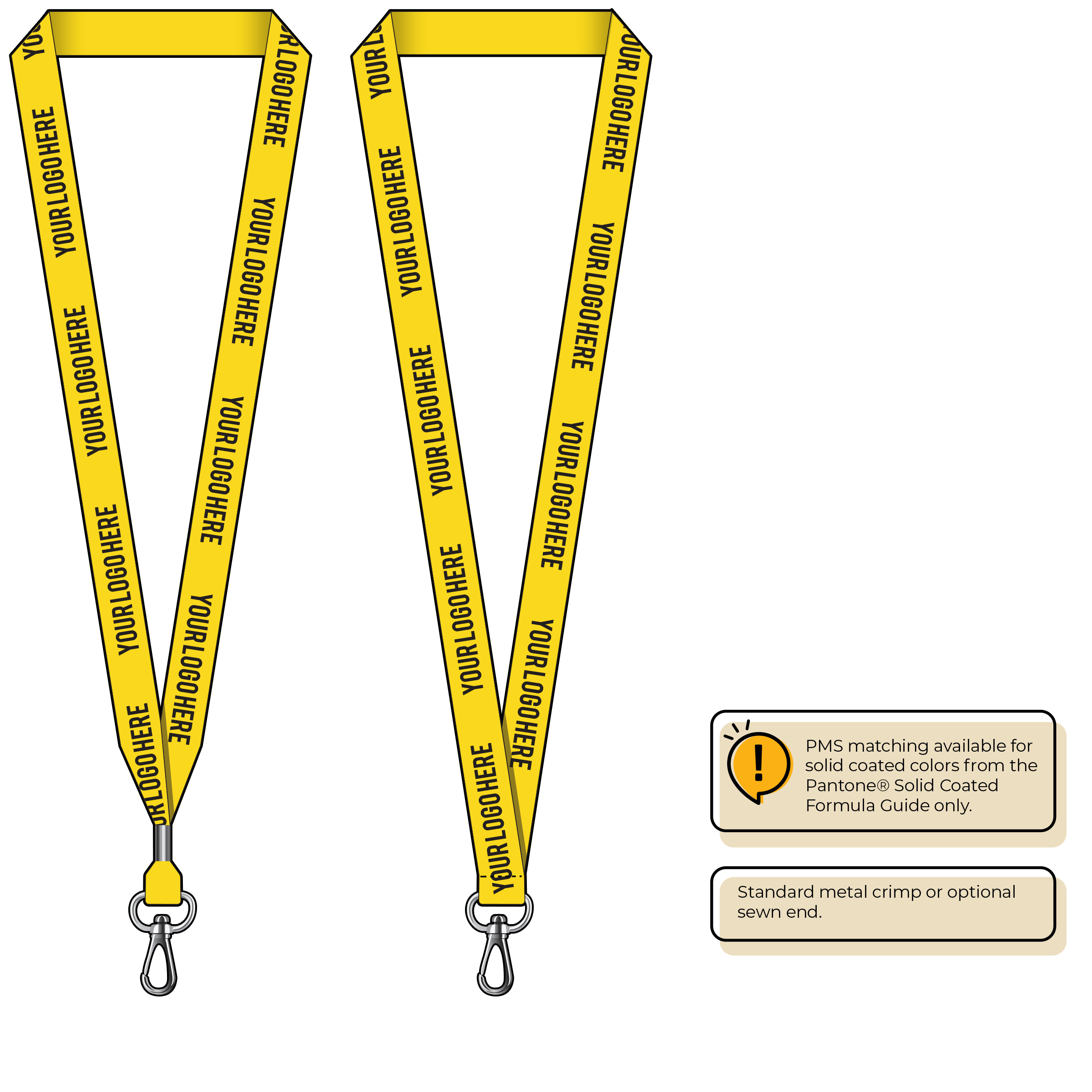 BH0013 | 3/4" MicroWeave Silkscreen Lanyards :: NON-STANDARD END ATTACHMENTS