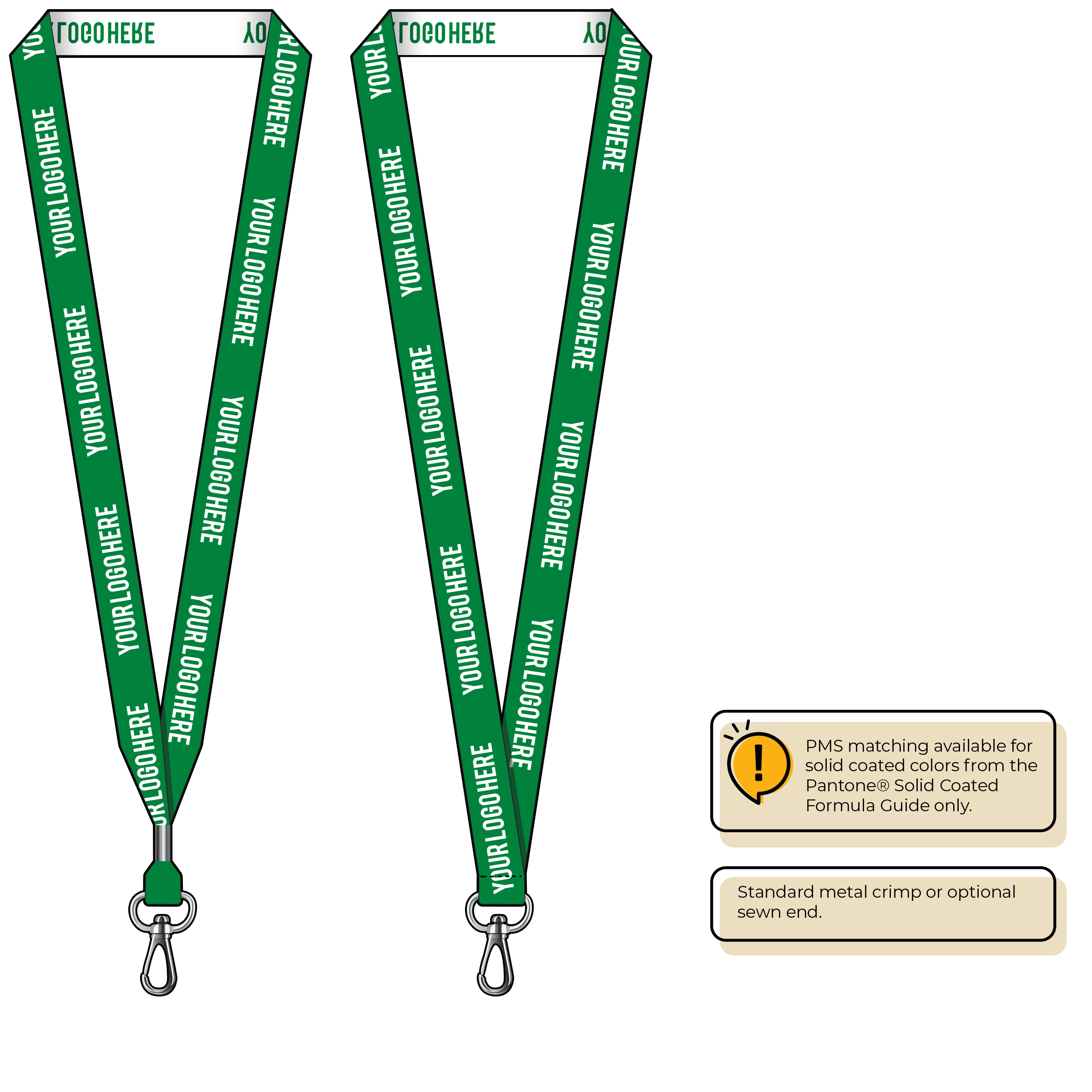 BH0023 | 3/4" Woven Lanyards :: NON-STANDARD END ATTACHMENTS
