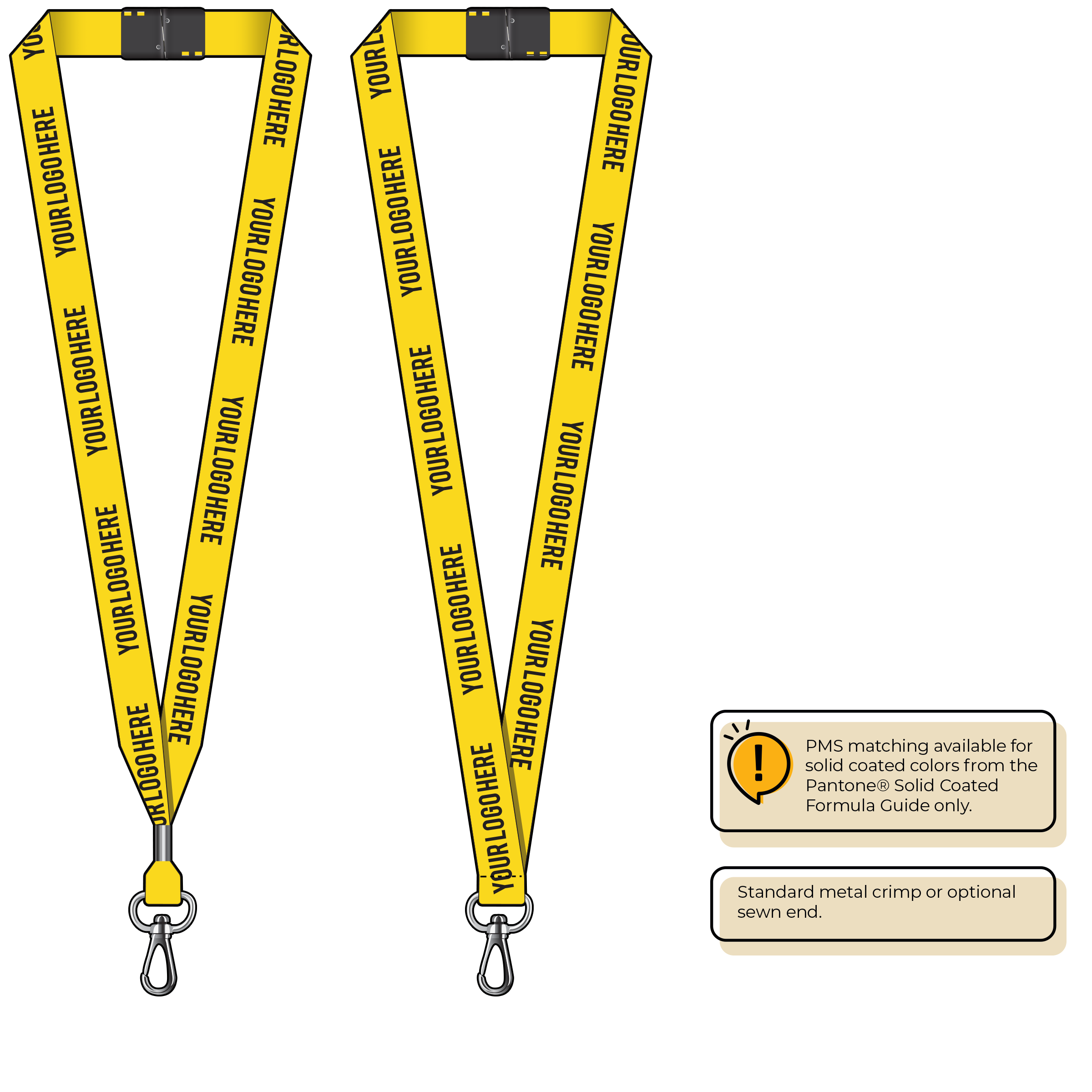 BH0013 | 3/4" MicroWeave Silkscreen Lanyards :: NON-STANDARD END ATTACHMENTS