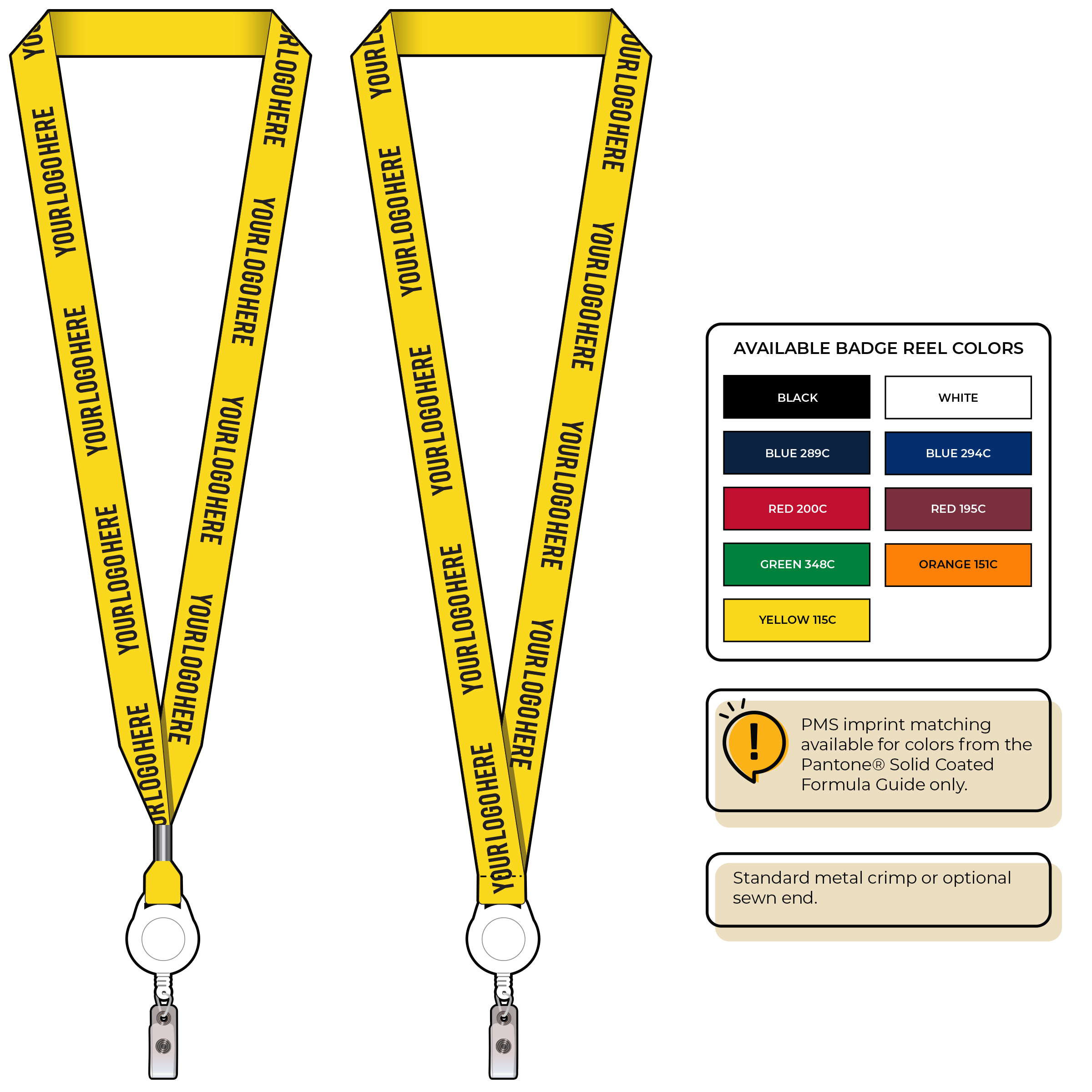 BH0013 | 3/4" MicroWeave Silkscreen Lanyards :: NON-STANDARD END ATTACHMENTS