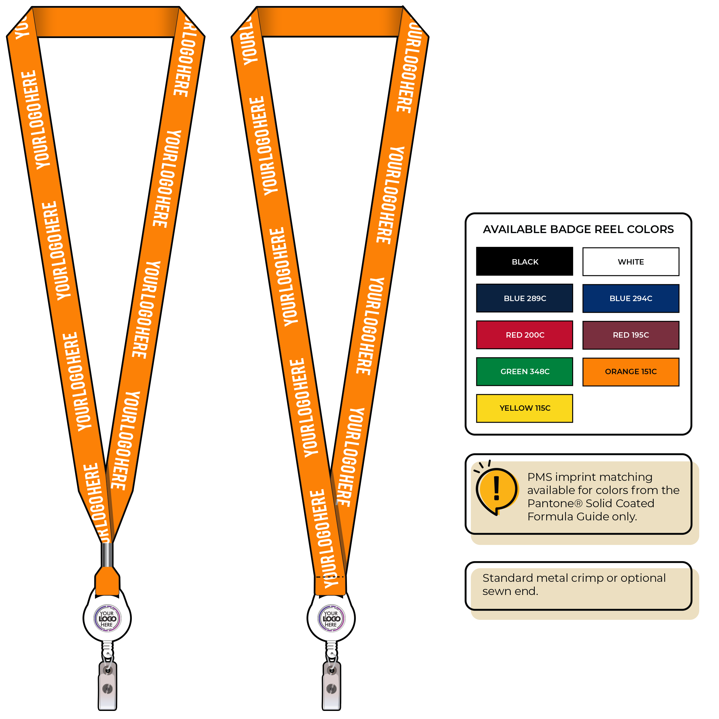 BH0013 | 3/4" MicroWeave Silkscreen Lanyards :: NON-STANDARD END ATTACHMENTS