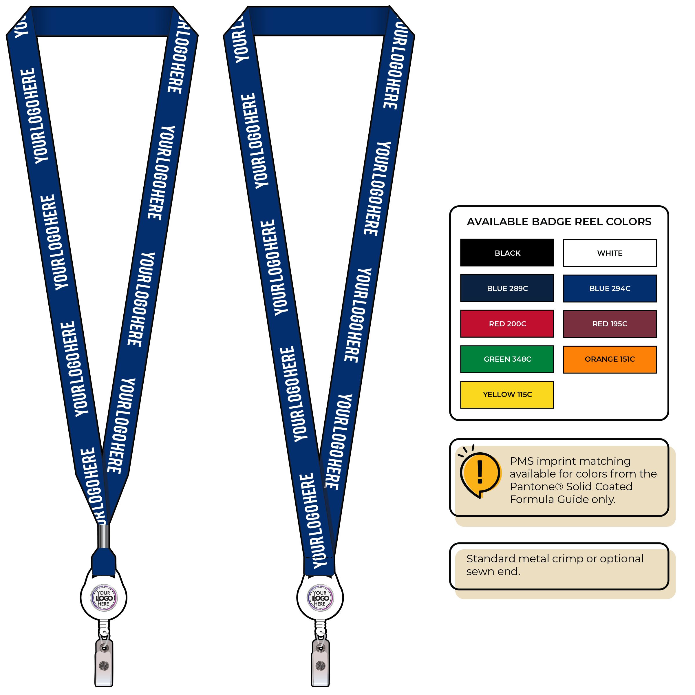 BH0013 | 3/4" MicroWeave Silkscreen Lanyards :: NON-STANDARD END ATTACHMENTS