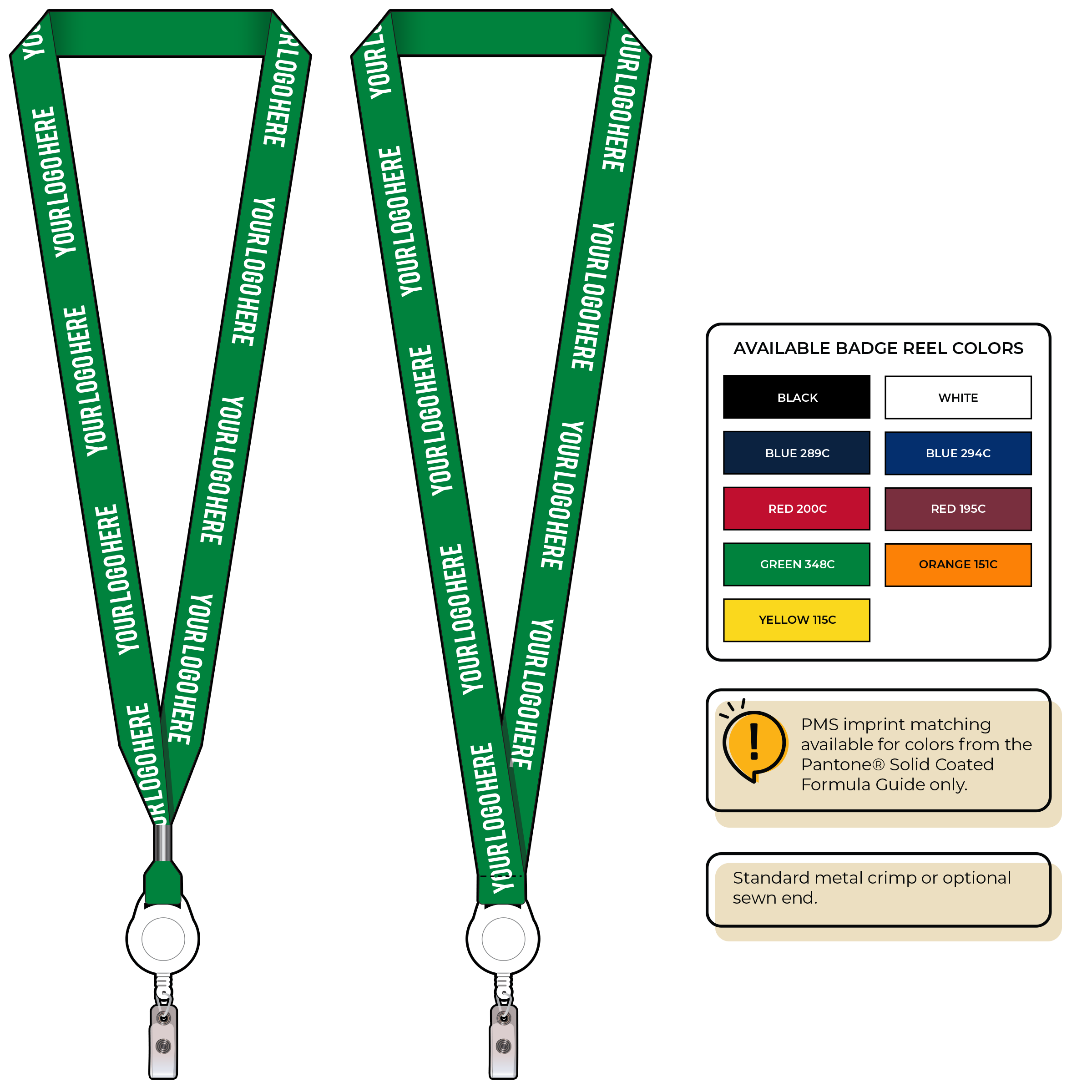 BH0013 | 3/4" MicroWeave Silkscreen Lanyards :: NON-STANDARD END ATTACHMENTS