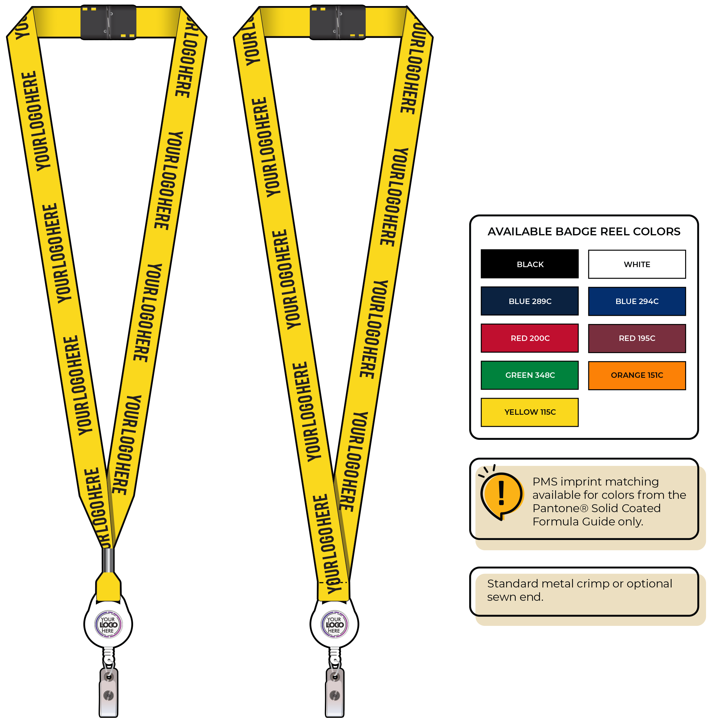 BH0013 | 3/4" MicroWeave Silkscreen Lanyards :: NON-STANDARD END ATTACHMENTS